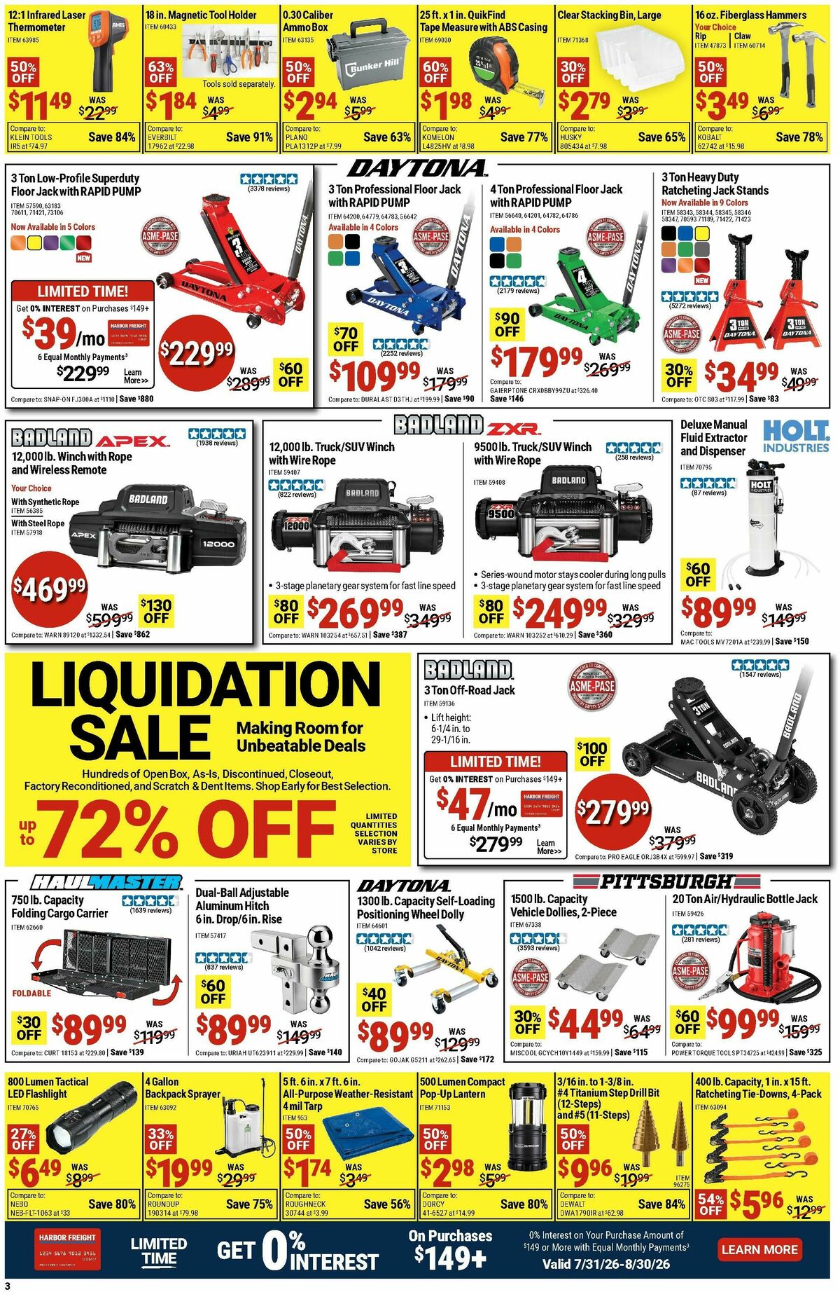 Harbor Freight Tools Weekly Ad from August 10
