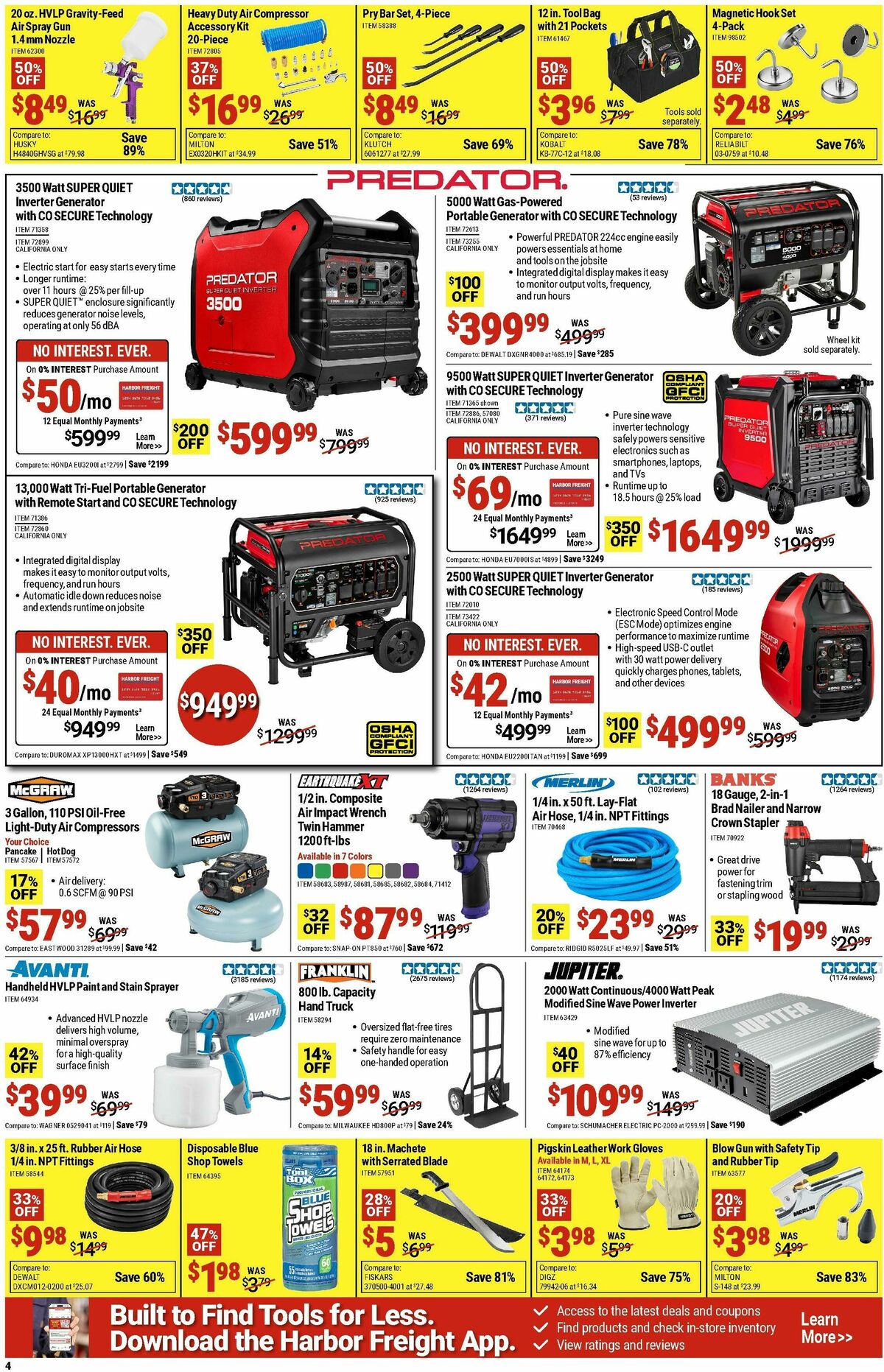 Harbor Freight Tools Weekly Ad from August 10