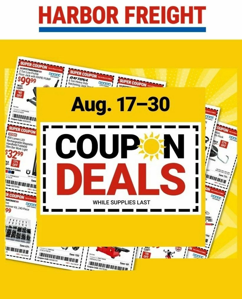 Harbor Freight Tools Weekly Ad from August 17