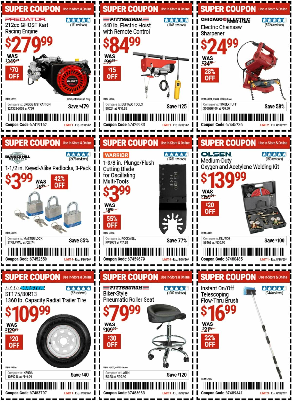 Harbor Freight Tools Weekly Ad from August 17