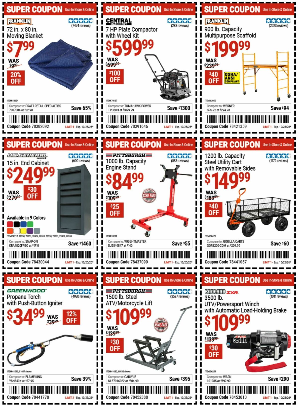 Harbor Freight Tools Weekly Ad from October 12