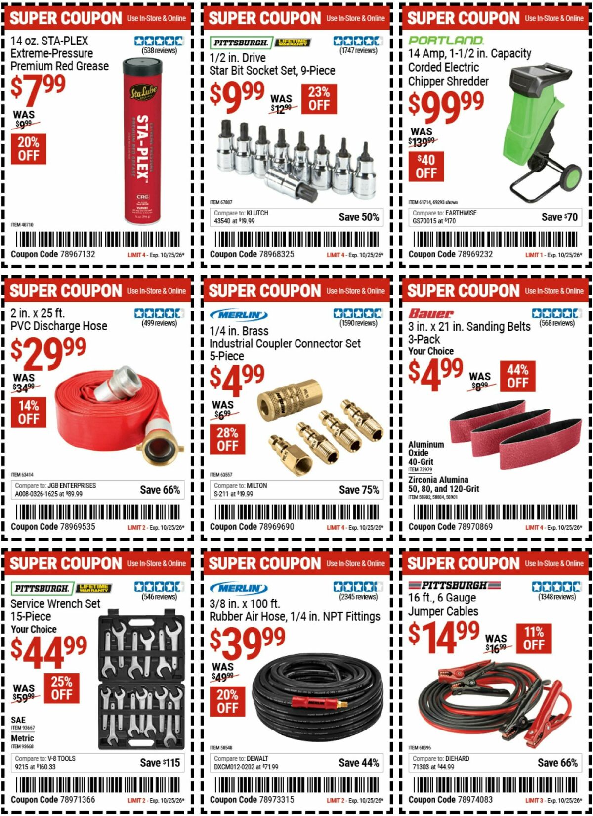Harbor Freight Tools Weekly Ad from October 12