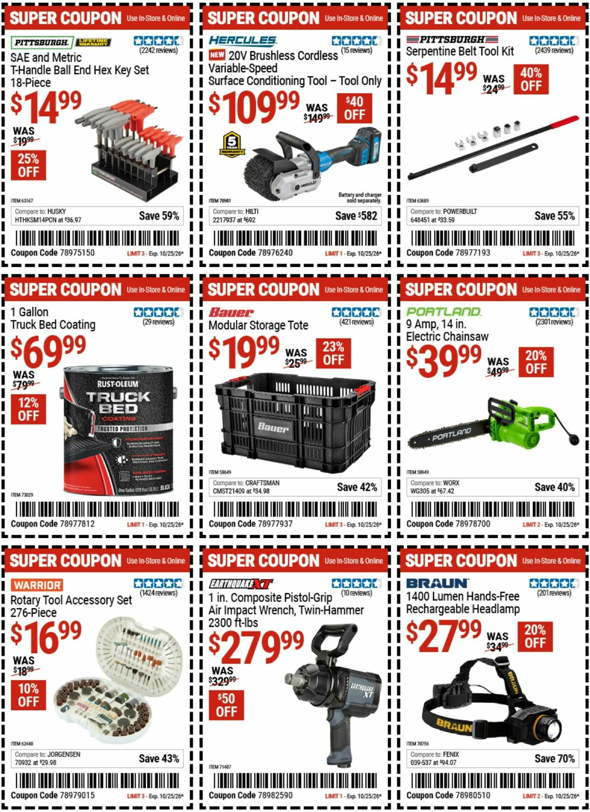 Harbor Freight Tools Weekly Ad from October 12