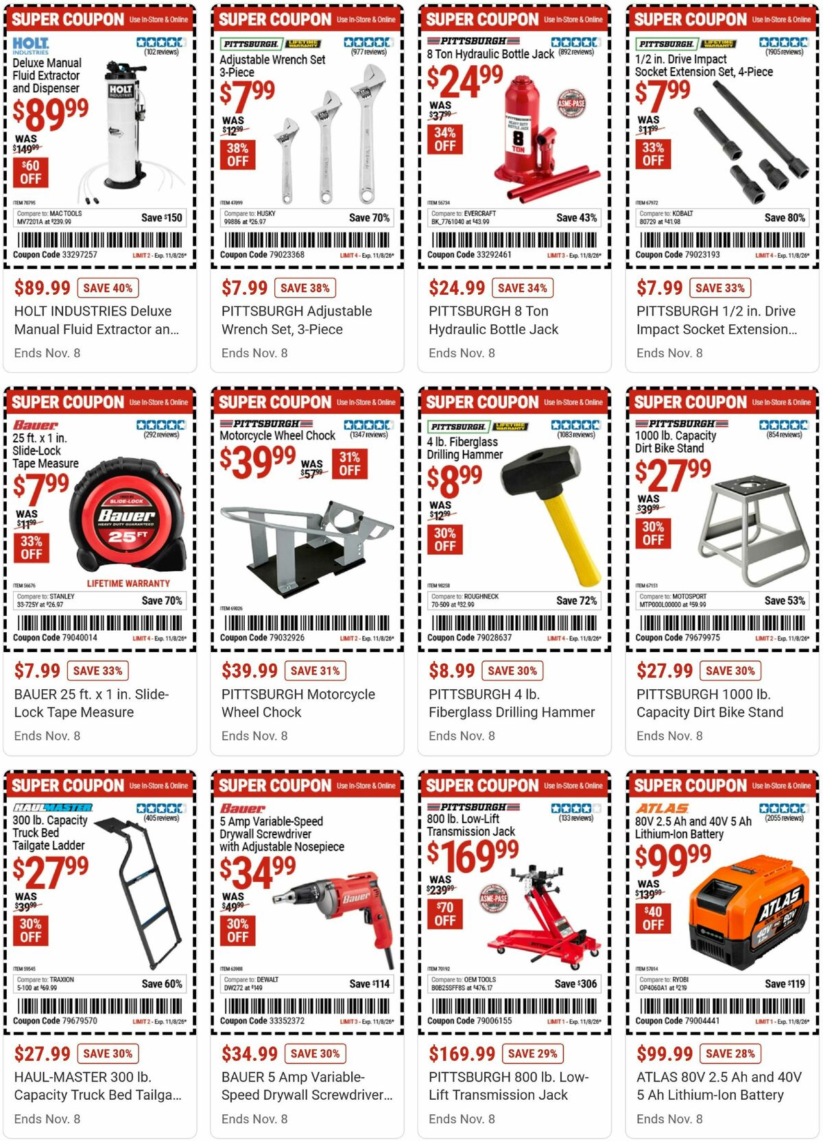 Harbor Freight Tools Weekly Ad from October 26