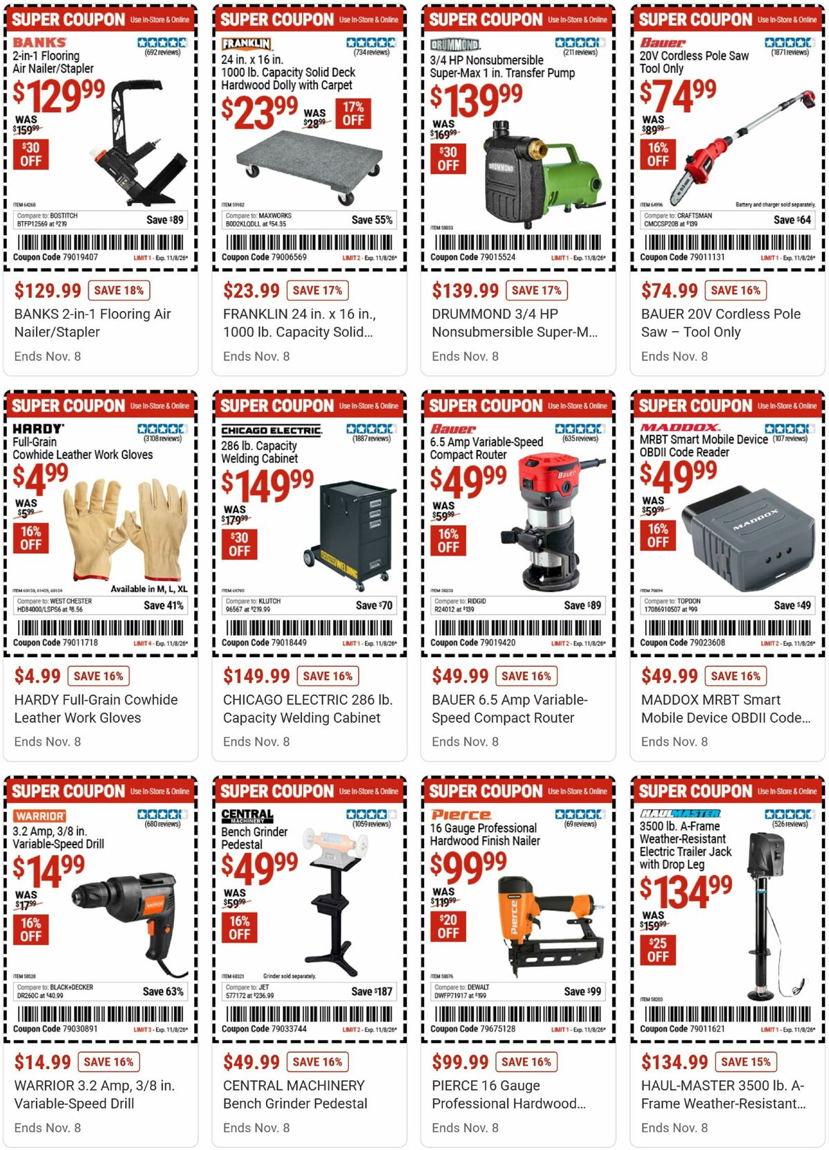Harbor Freight Tools Weekly Ad from October 26