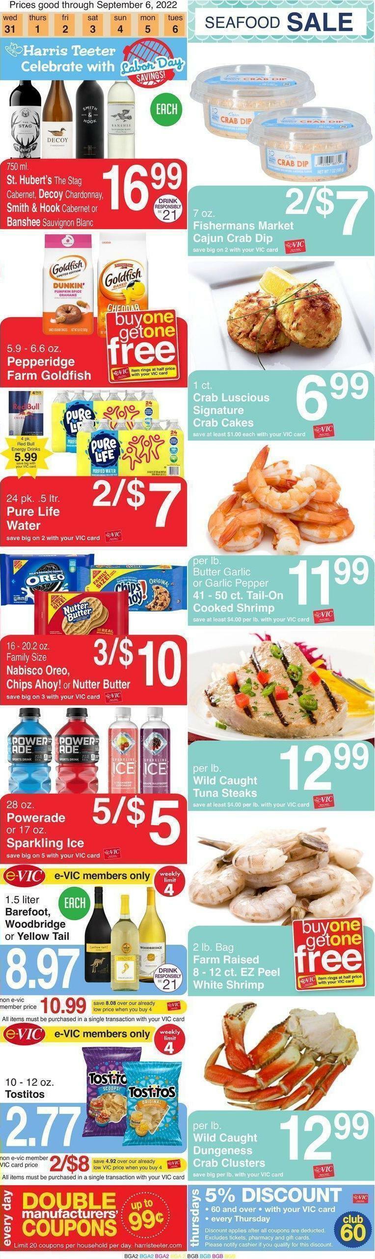 Harris Teeter Weekly Ad from August 31