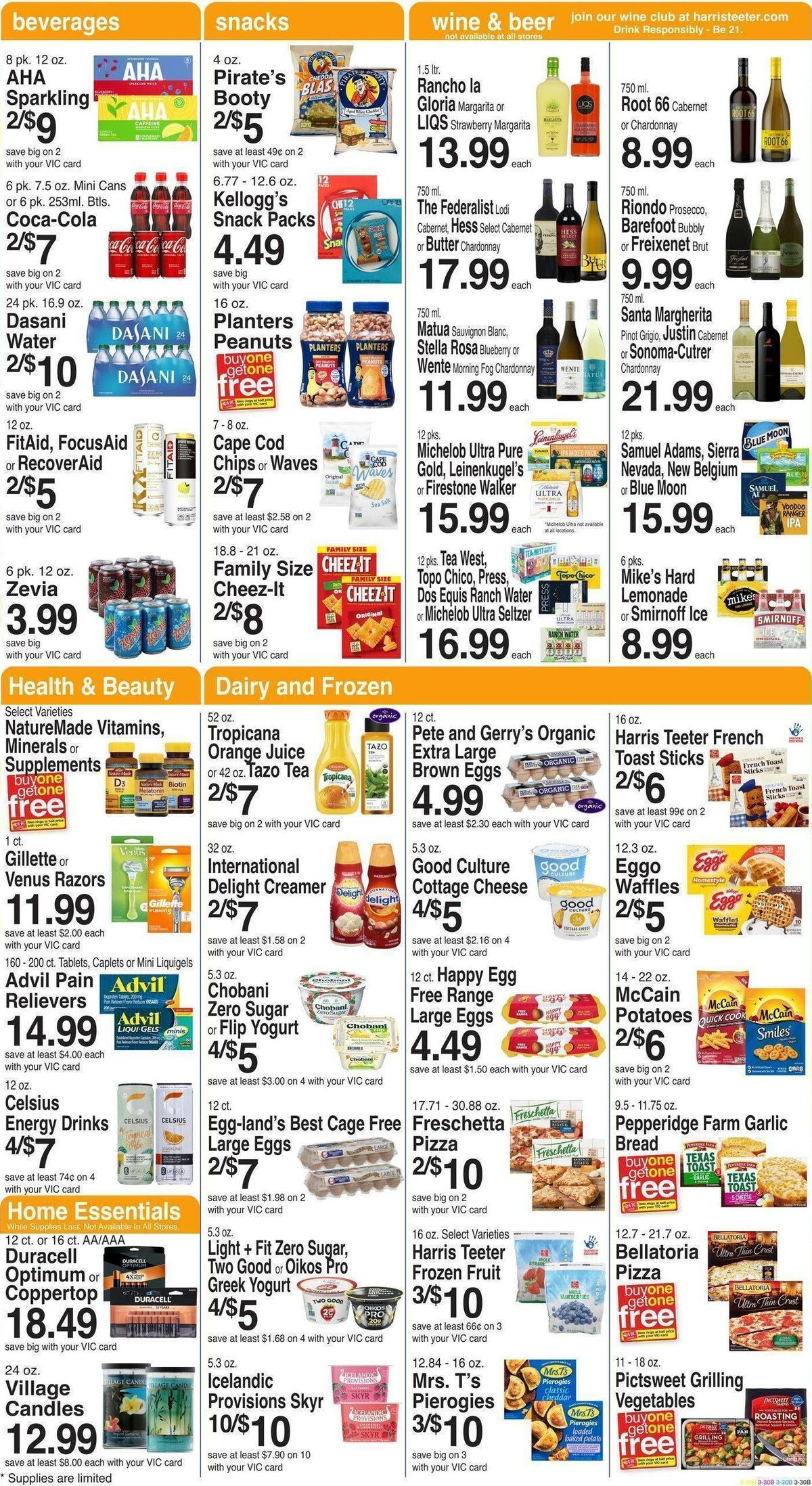 Harris Teeter Weekly Ad from August 31