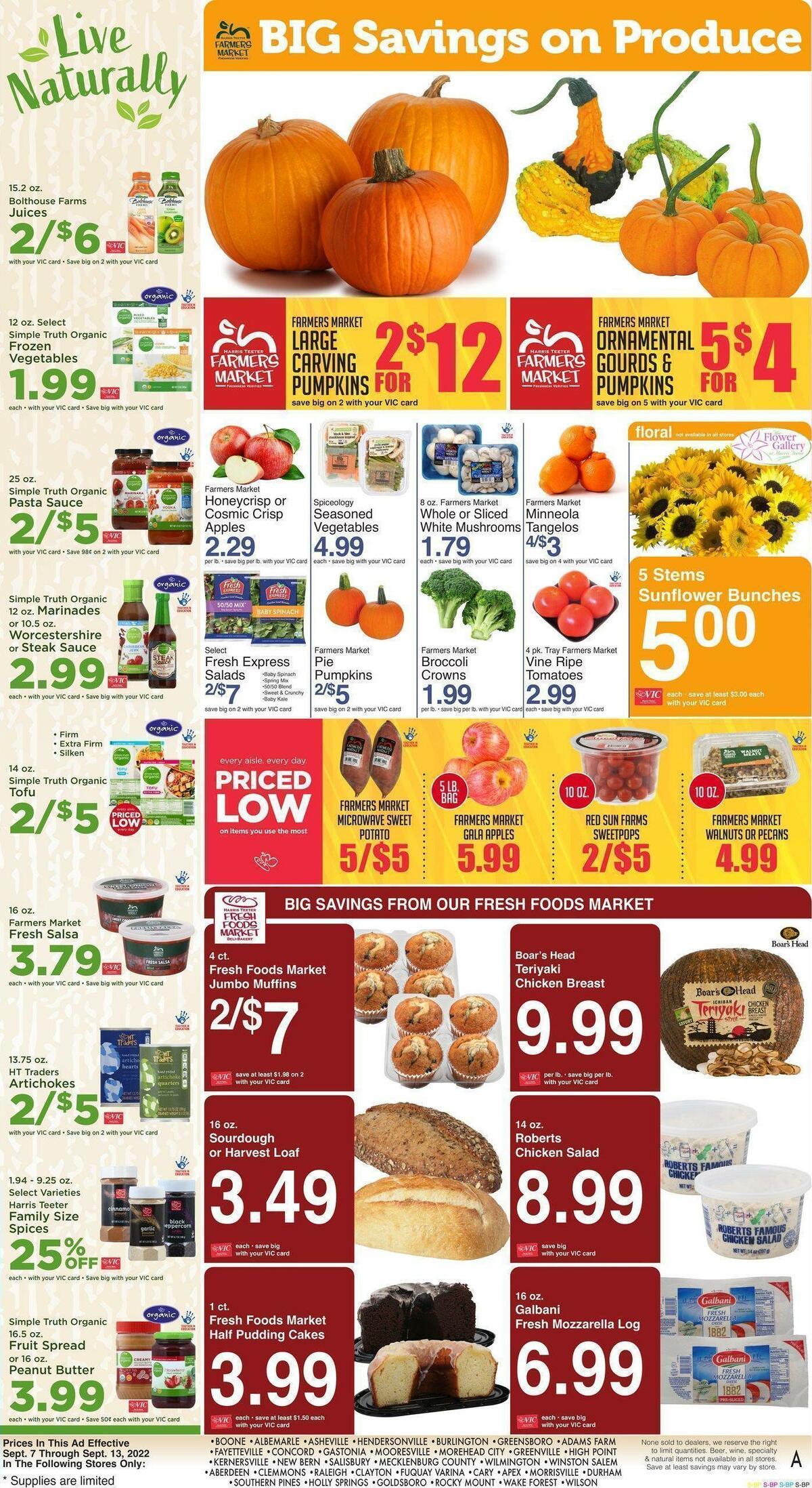 Harris Teeter Weekly Ad from September 7