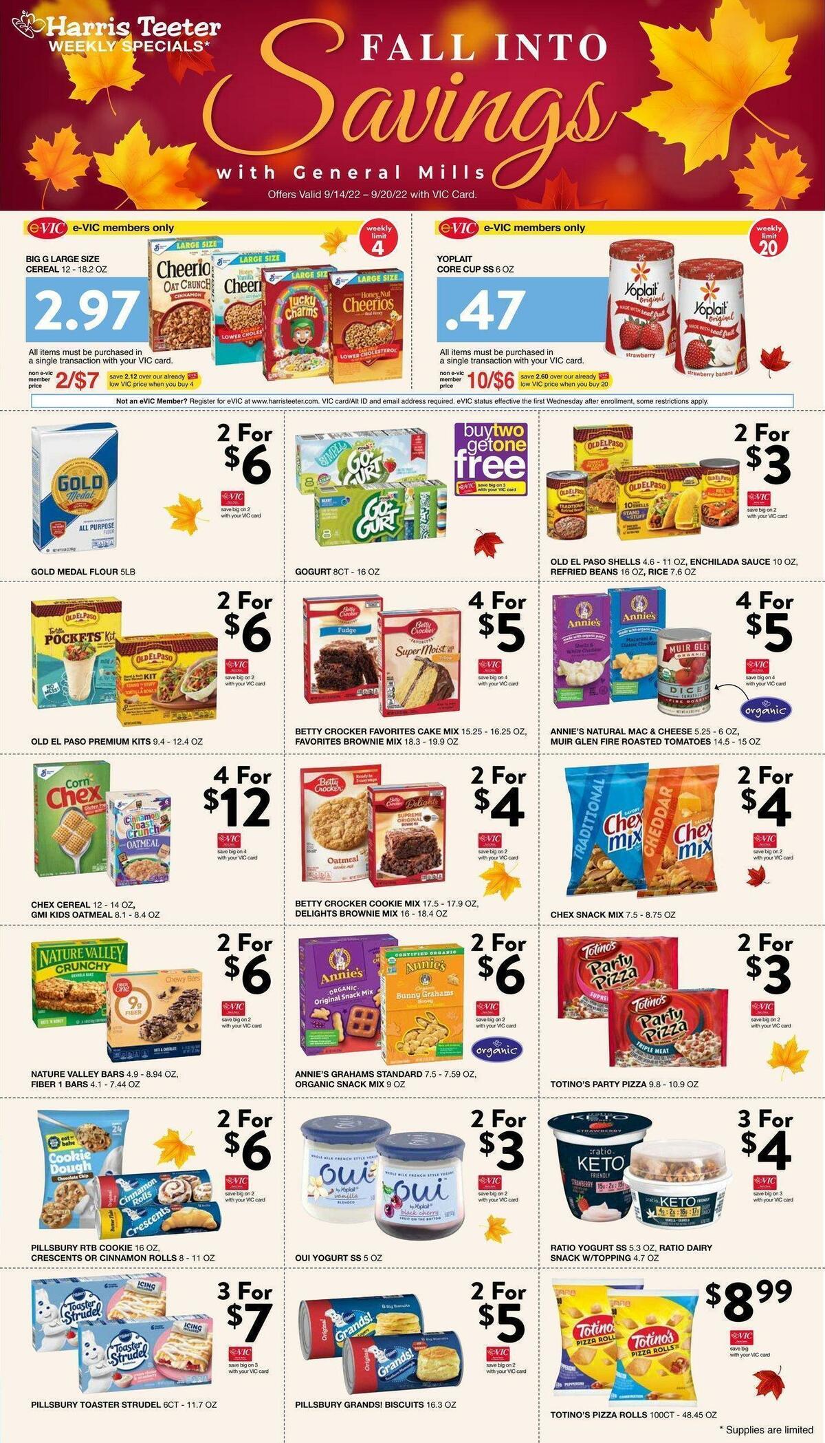 Harris Teeter Weekly Ad from September 14
