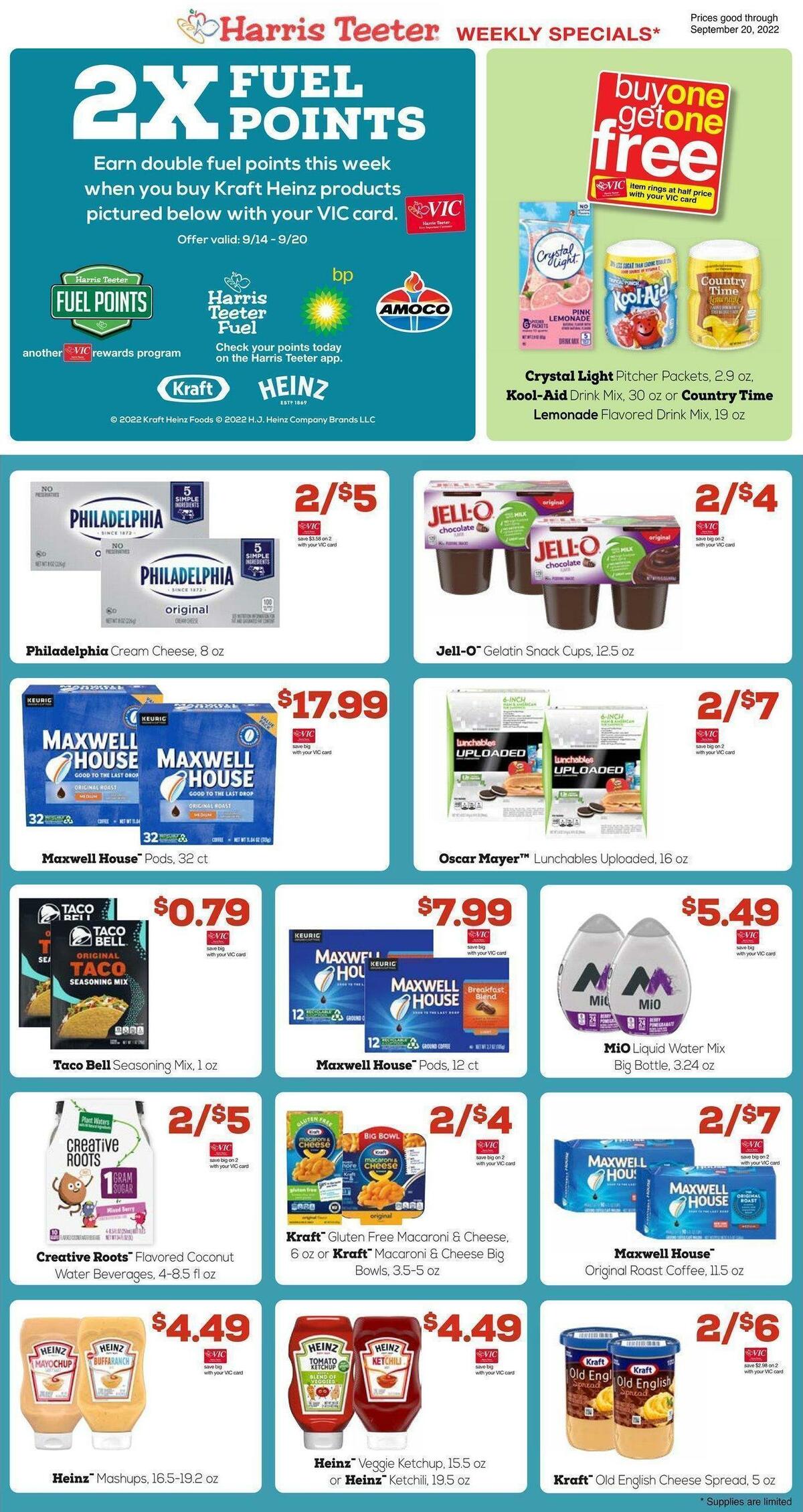 Harris Teeter Weekly Ad from September 14