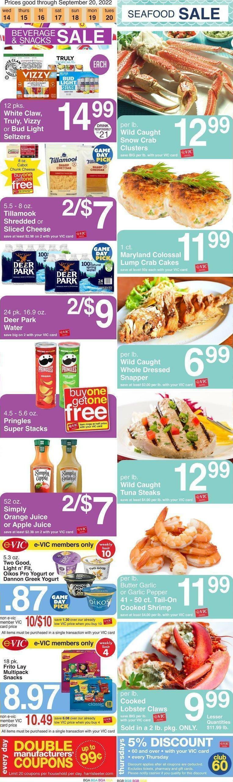 Harris Teeter Weekly Ad from September 14