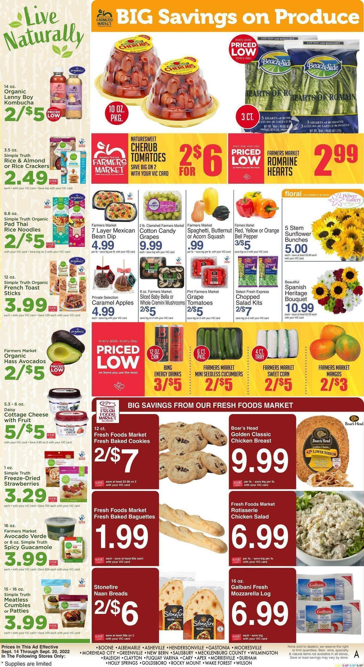 Harris Teeter Weekly Ad from September 14