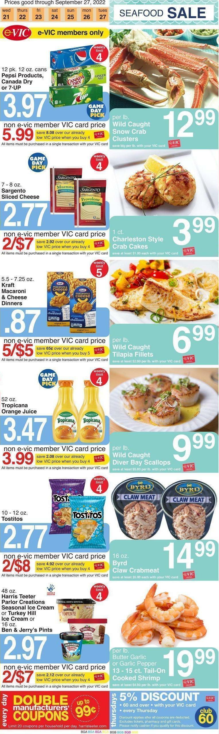 Harris Teeter Weekly Ad from September 21