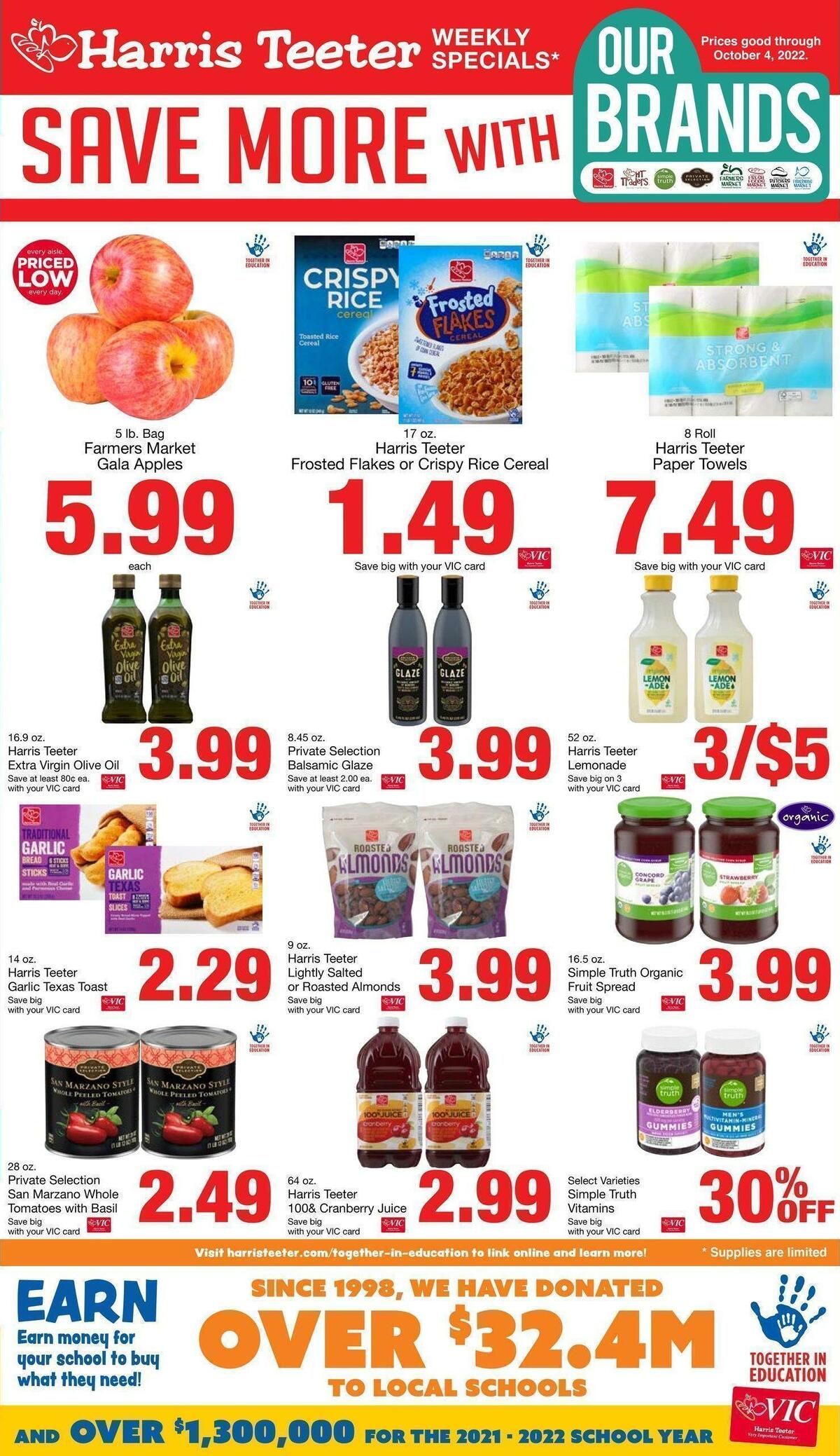 Harris Teeter Weekly Ad from September 28