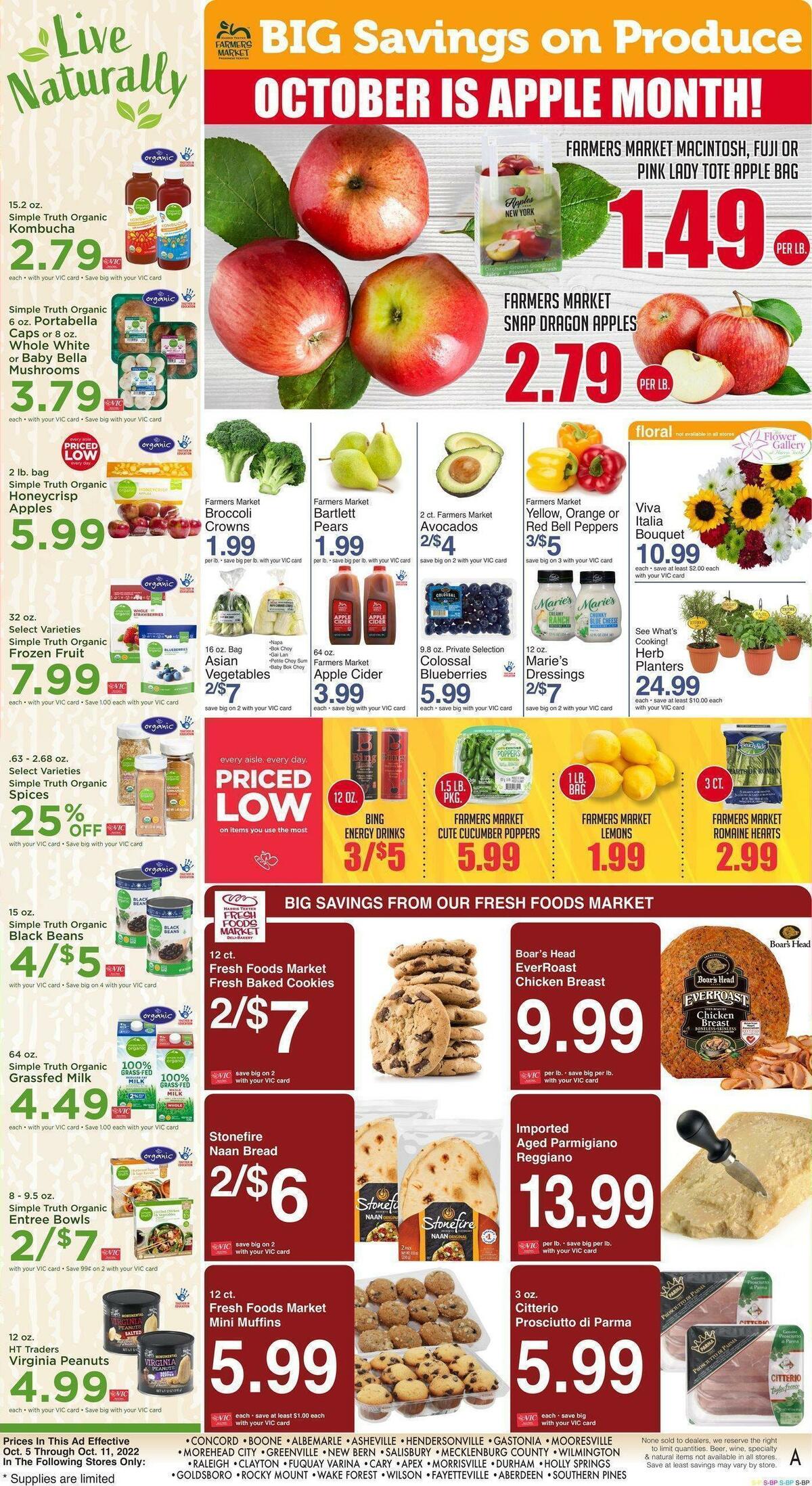 Harris Teeter Weekly Ad from October 5