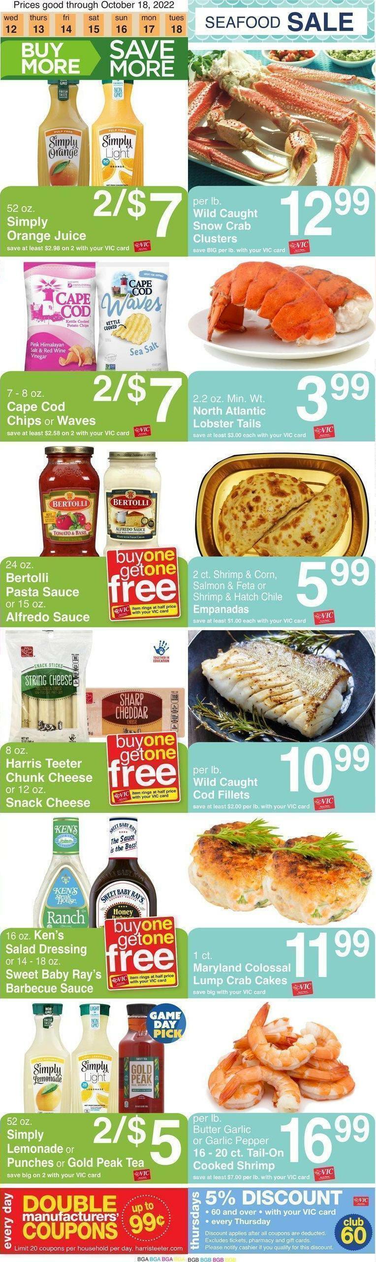 Harris Teeter Weekly Ad from October 12