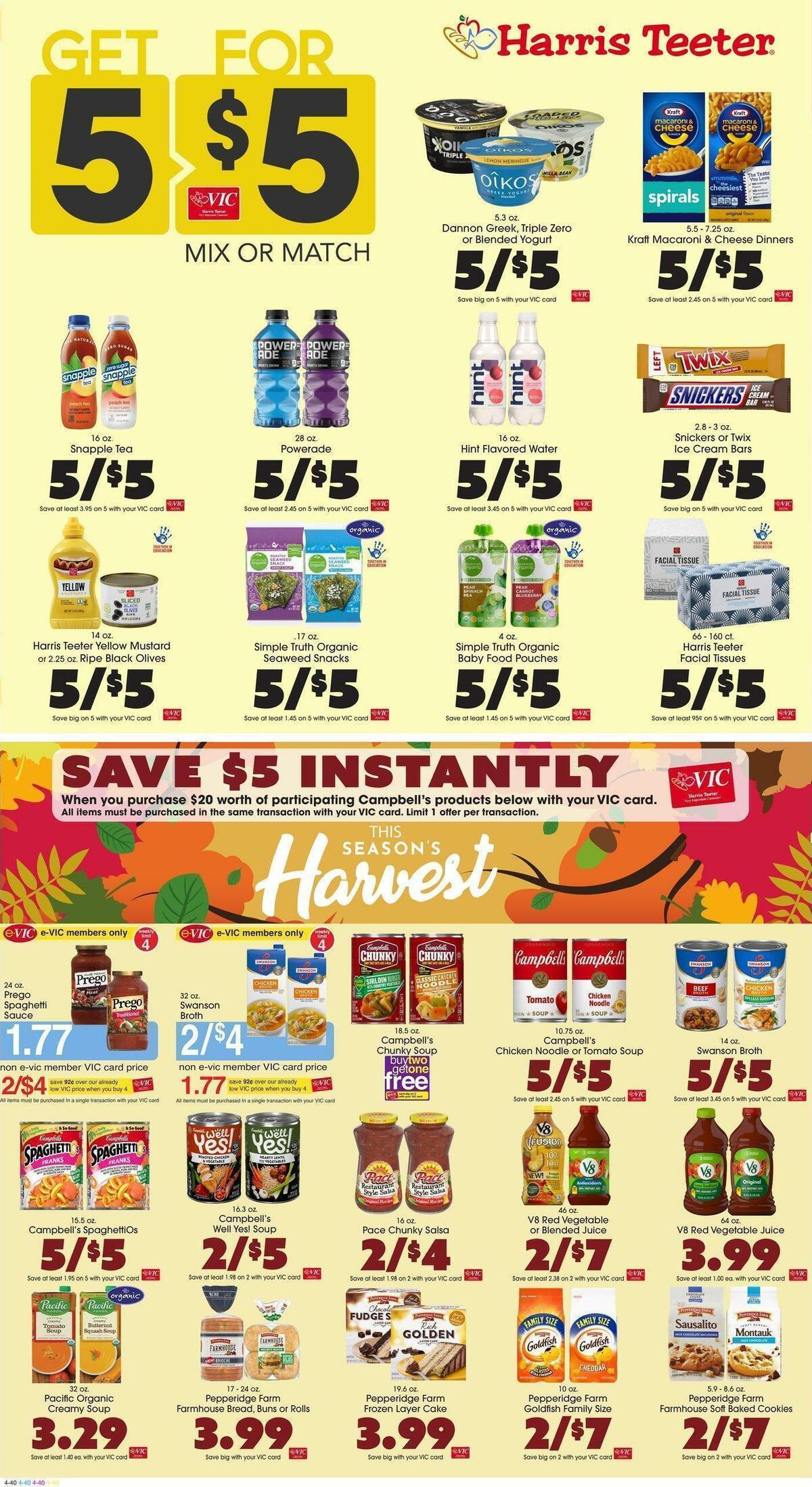 Harris Teeter Weekly Ad from October 12