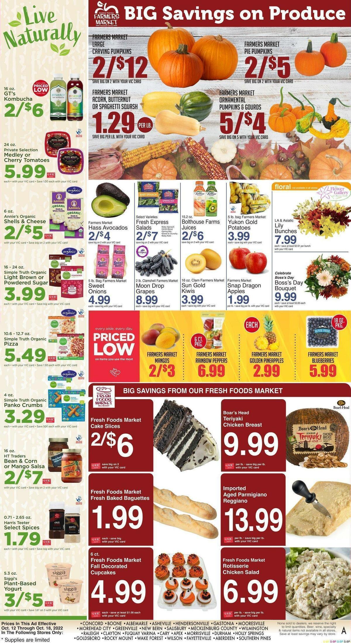Harris Teeter Weekly Ad from October 12