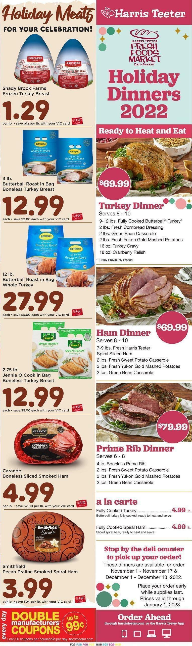 Harris Teeter Weekly Ad from November 9