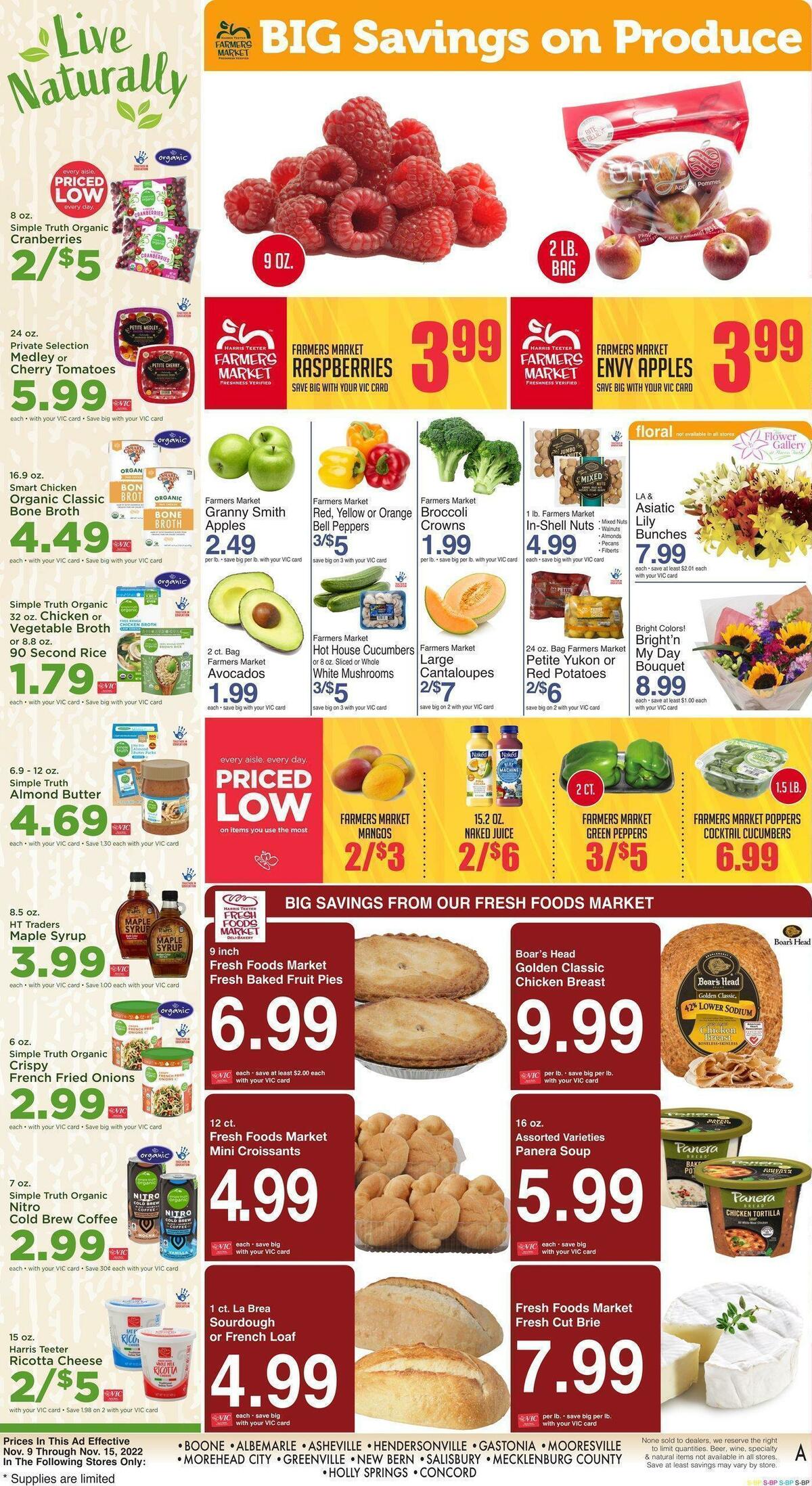 Harris Teeter Weekly Ad from November 9