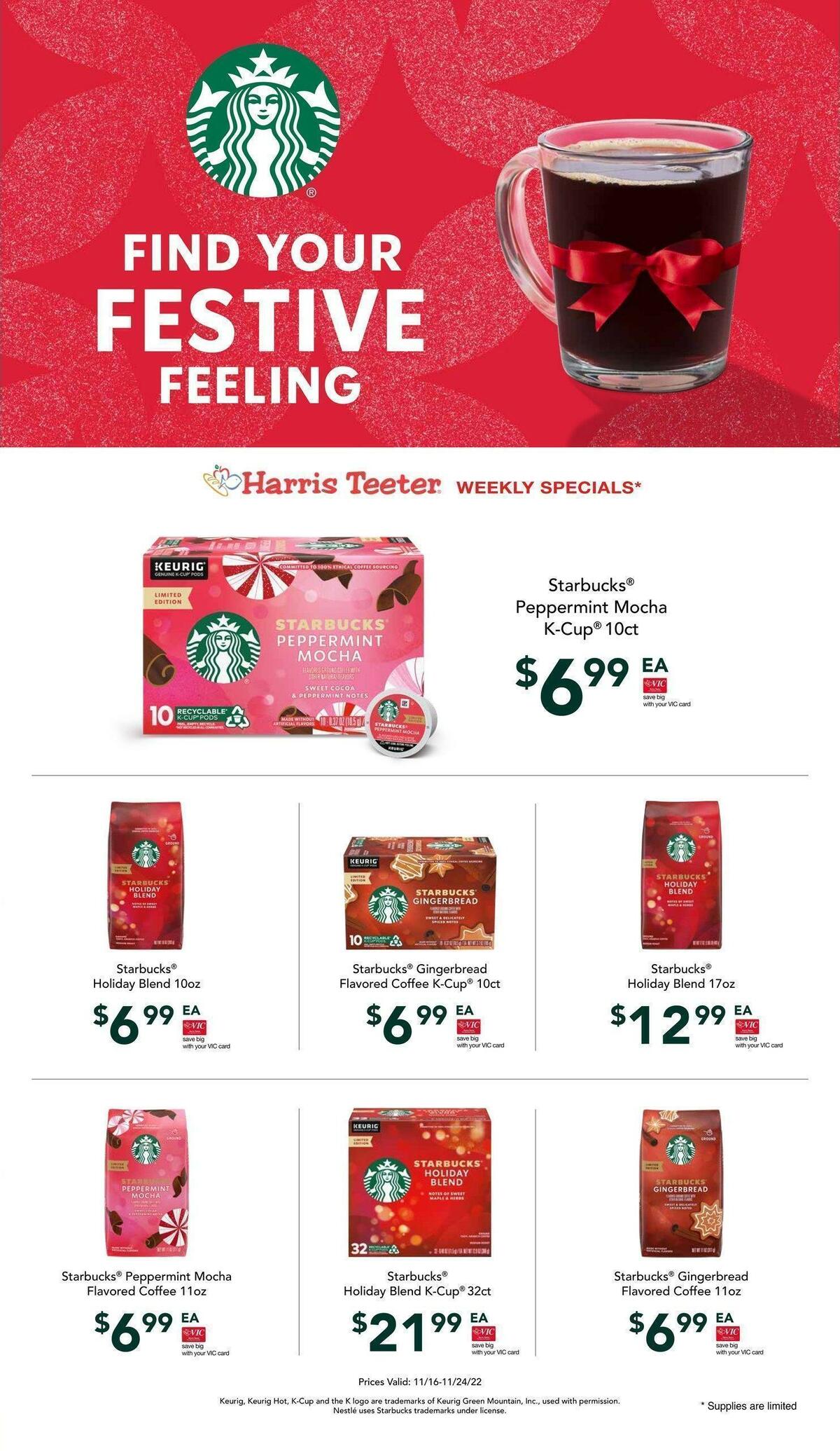 Harris Teeter Weekly Ad from November 16