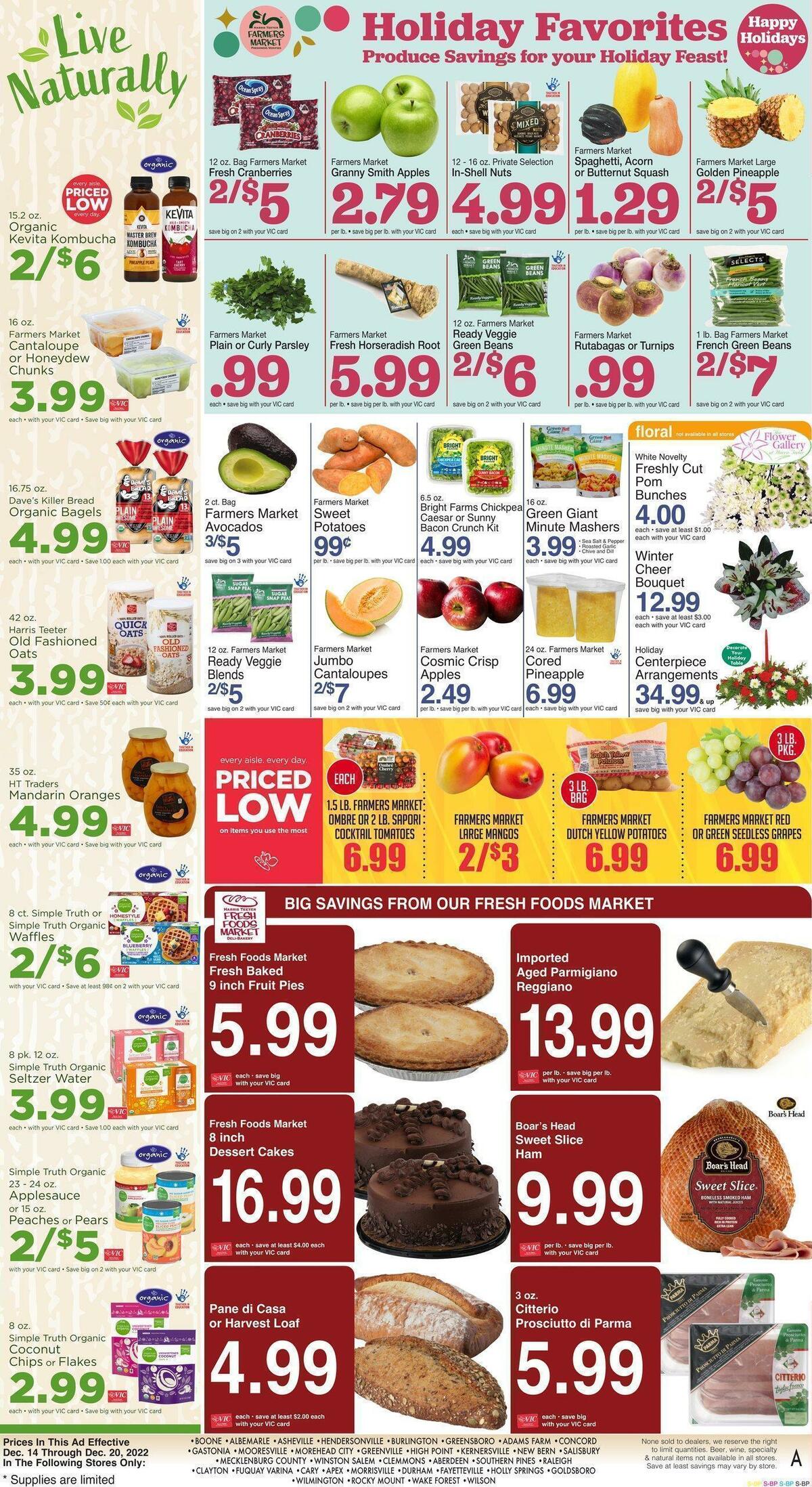 Harris Teeter Weekly Ad from December 14