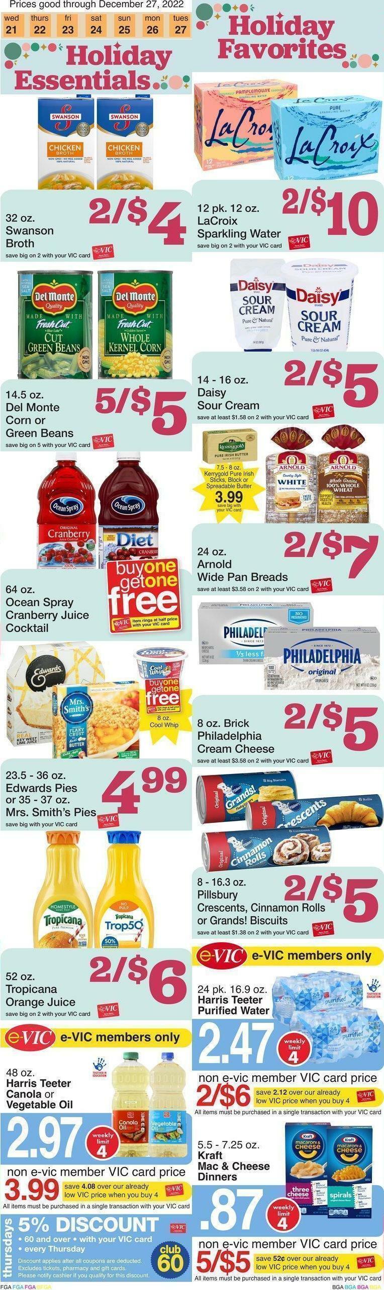 Harris Teeter Weekly Ad from December 21