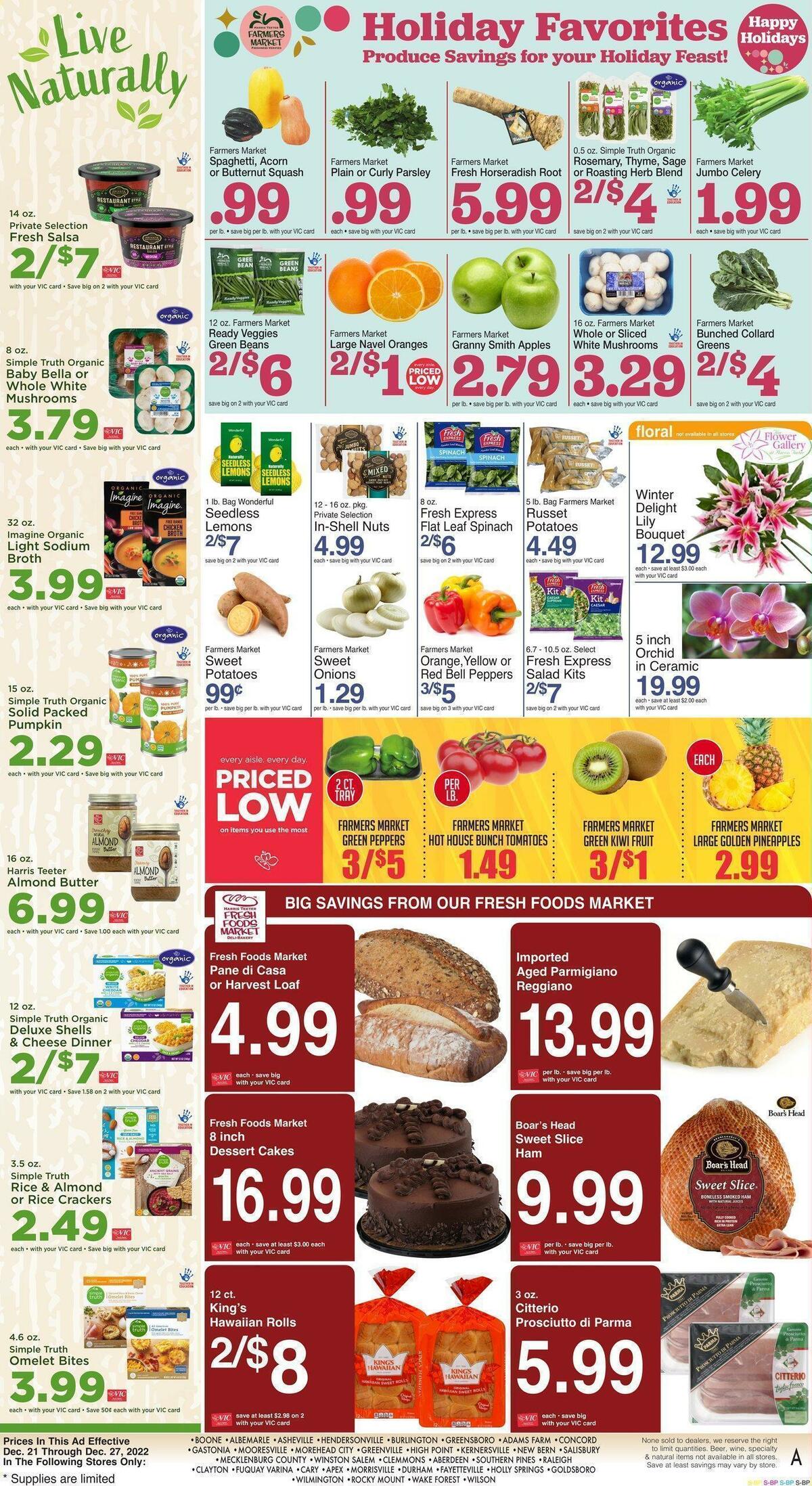 Harris Teeter Weekly Ad from December 21