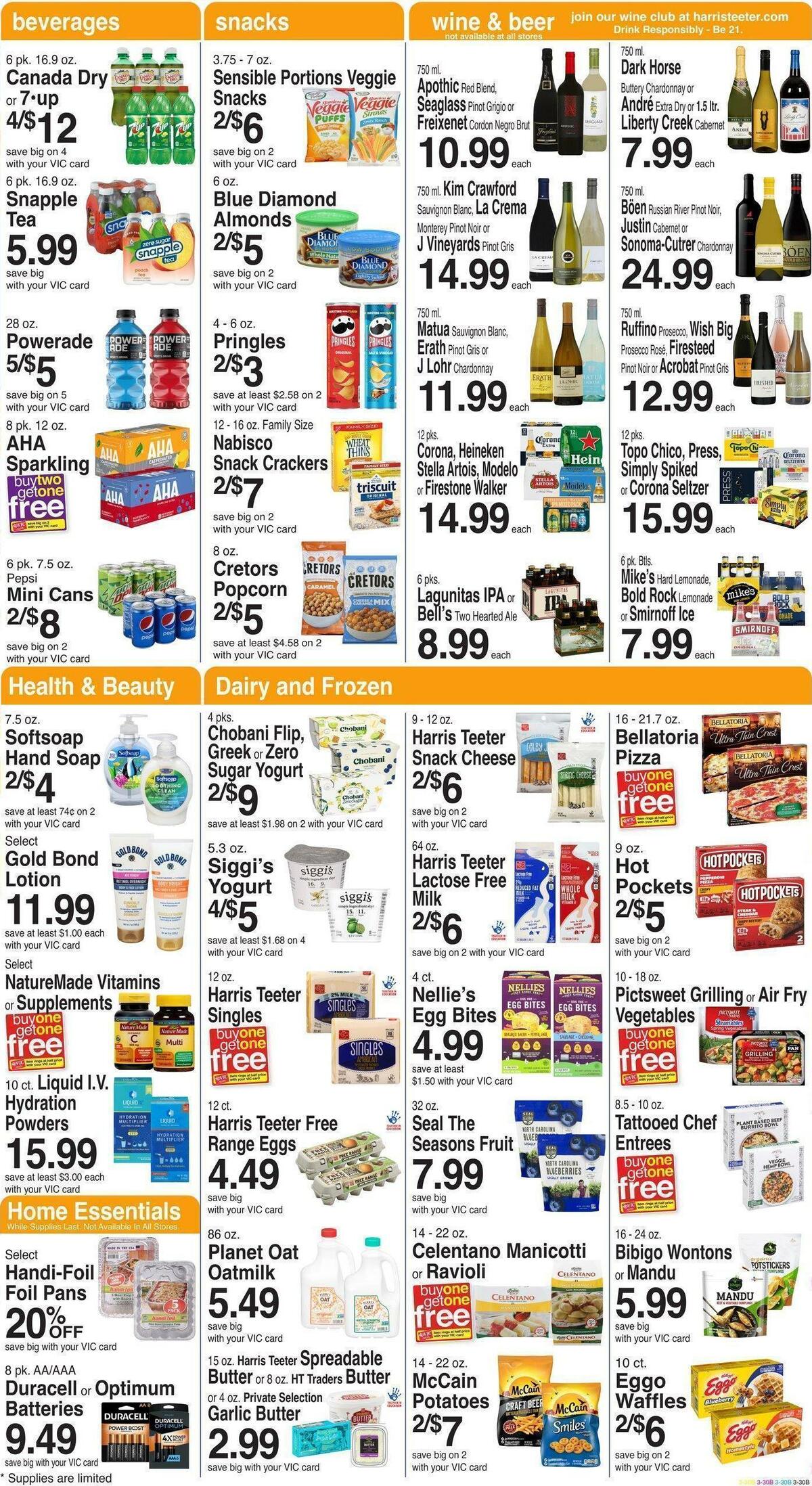 Harris Teeter Weekly Ad from December 28