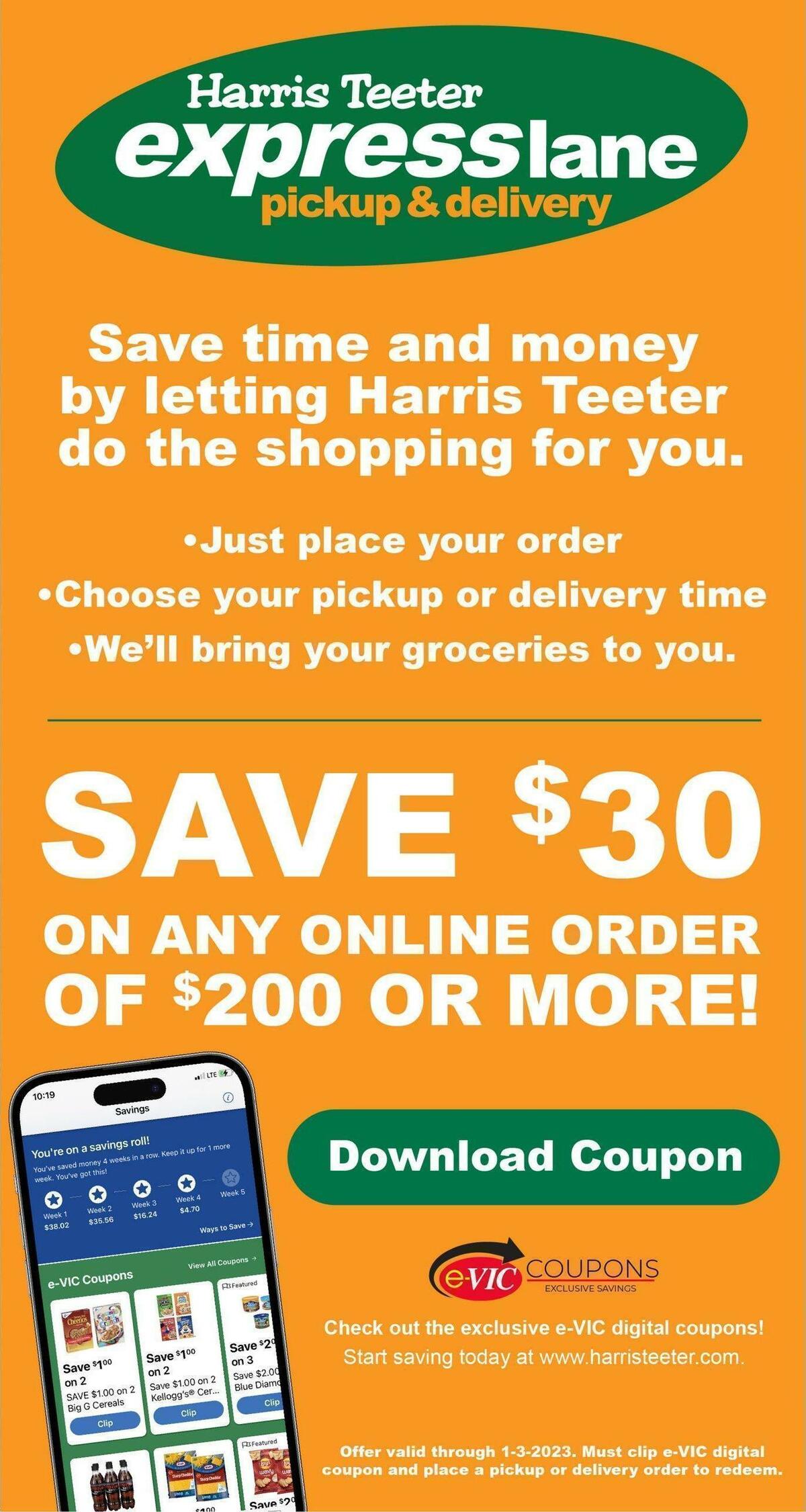 Harris Teeter Weekly Ad from December 28