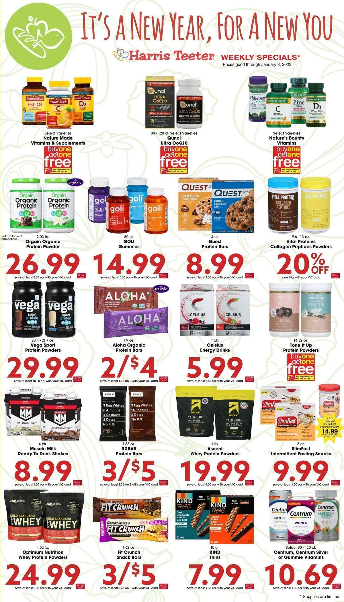 Harris Teeter Weekly Ad from December 28