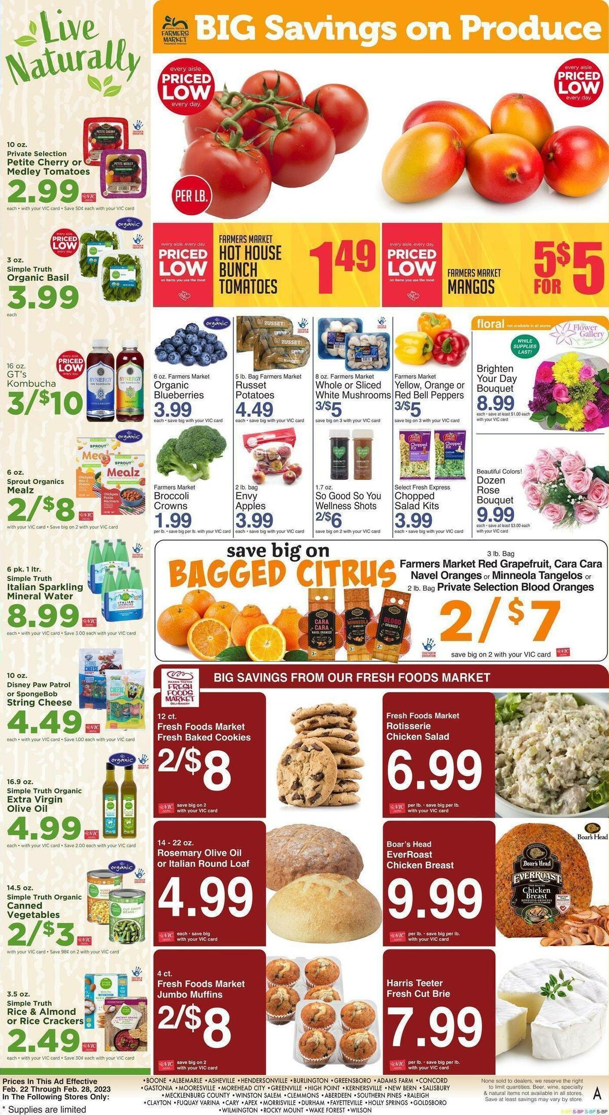 Harris Teeter Weekly Ad from February 22