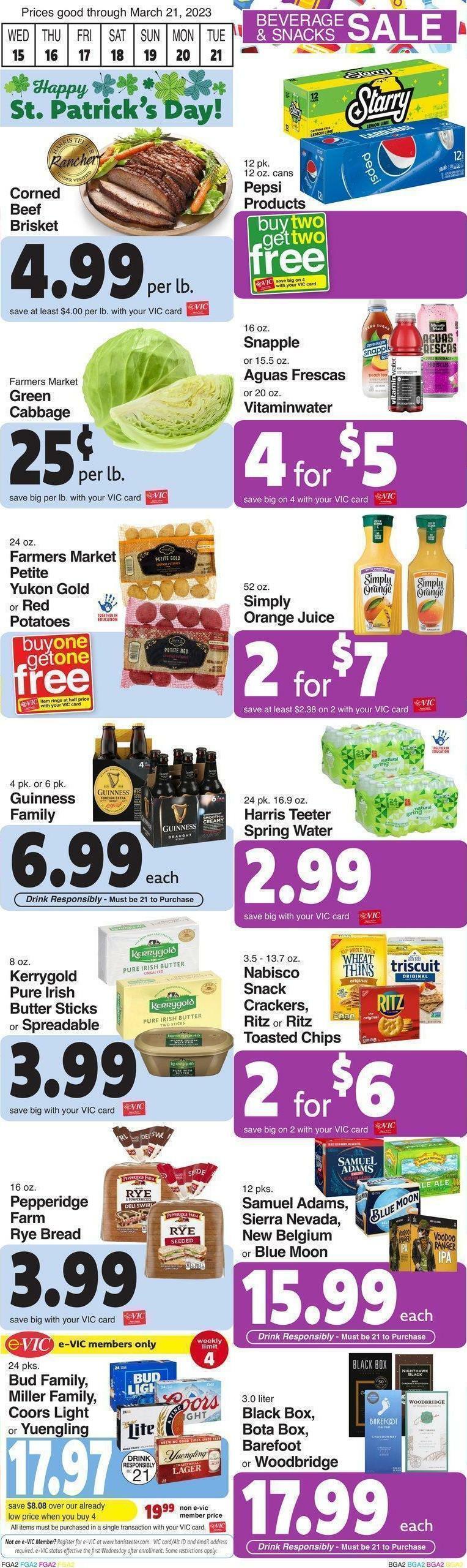 Harris Teeter Weekly Ad from March 15