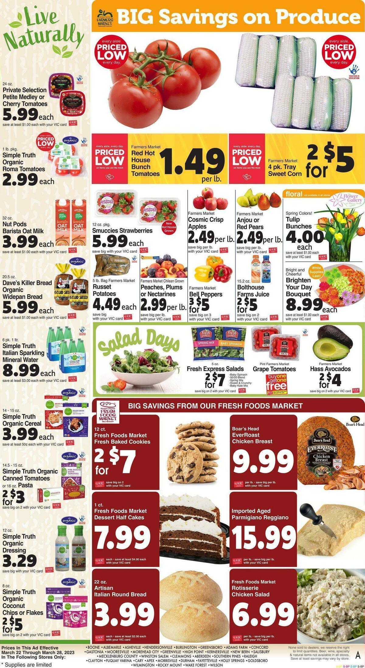 Harris Teeter Weekly Ad from March 22