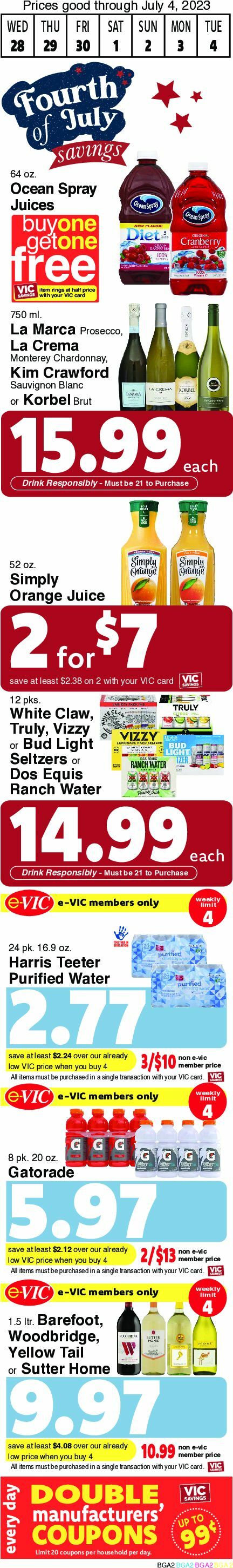 Harris Teeter Weekly Ad from June 28