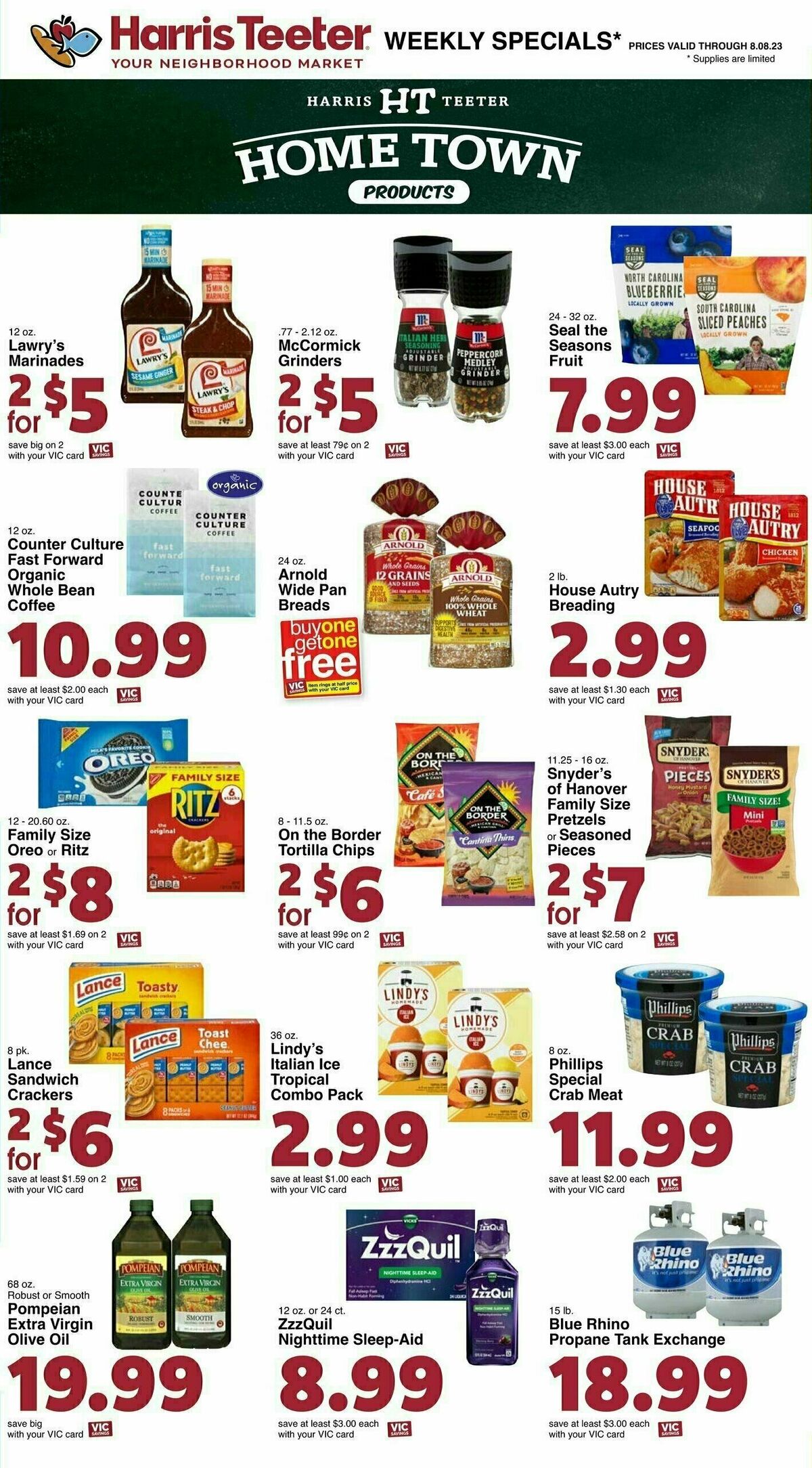 Harris Teeter Weekly Ad from August 2