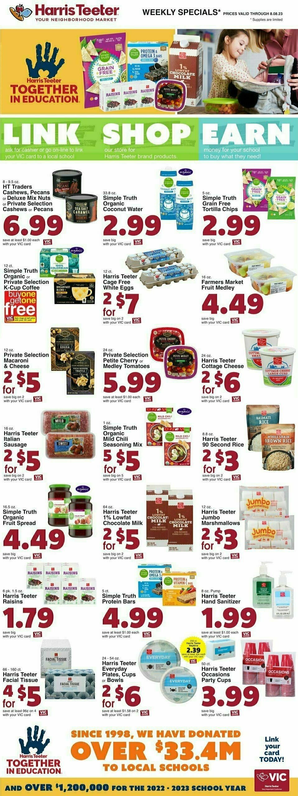 Harris Teeter Weekly Ad from August 2