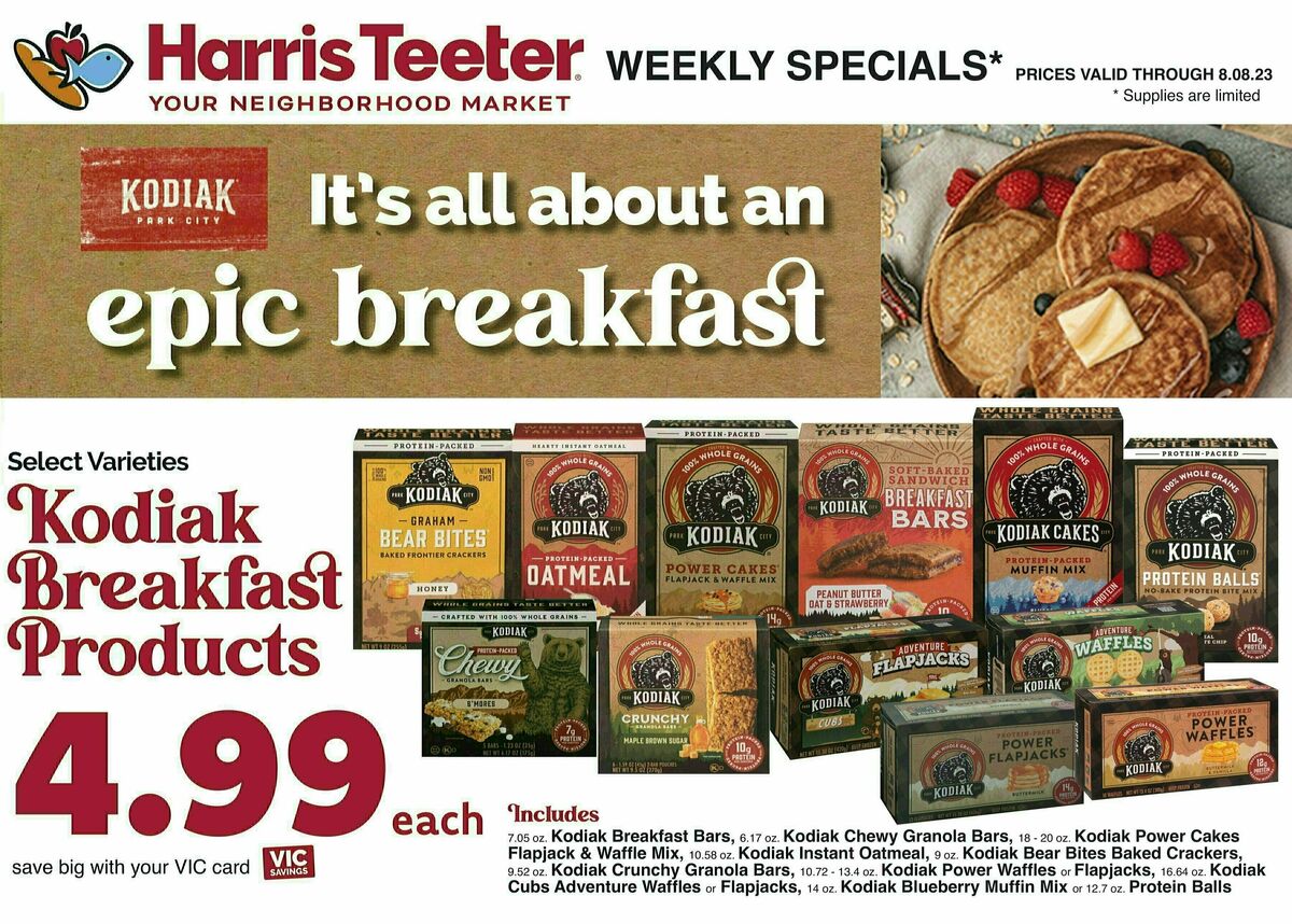 Harris Teeter Weekly Ad from August 2