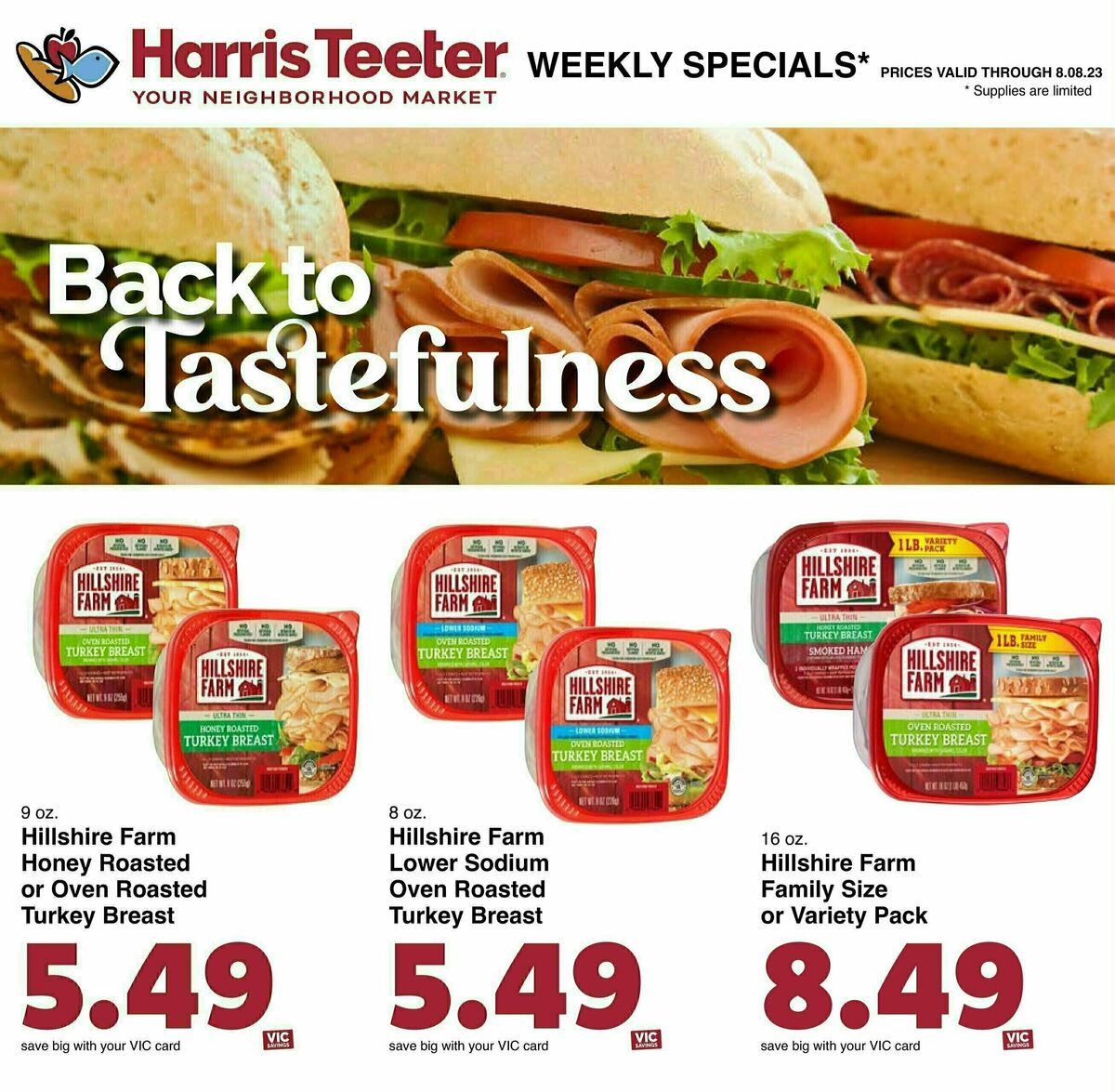 Harris Teeter Weekly Ad from August 2