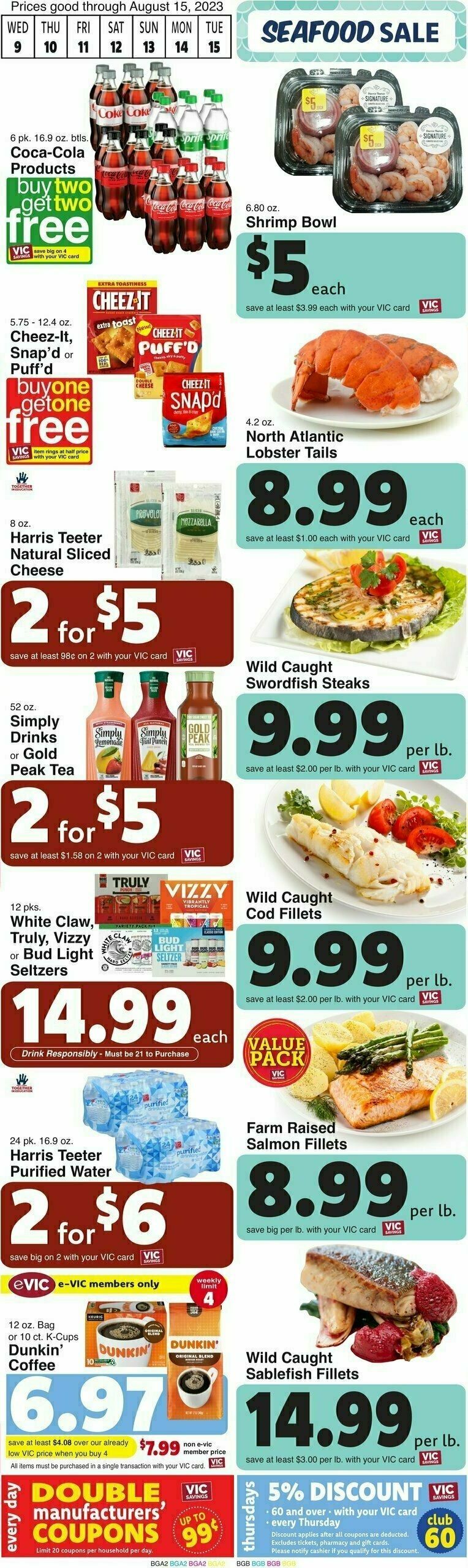 Harris Teeter Weekly Ad from August 9