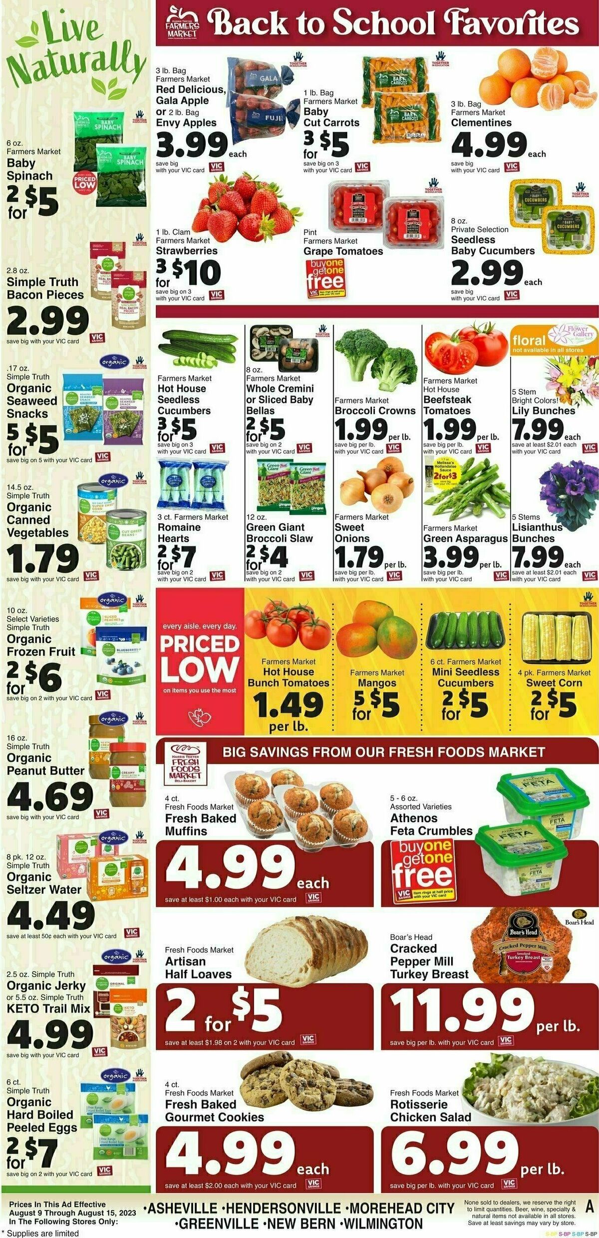 Harris Teeter Weekly Ad from August 9