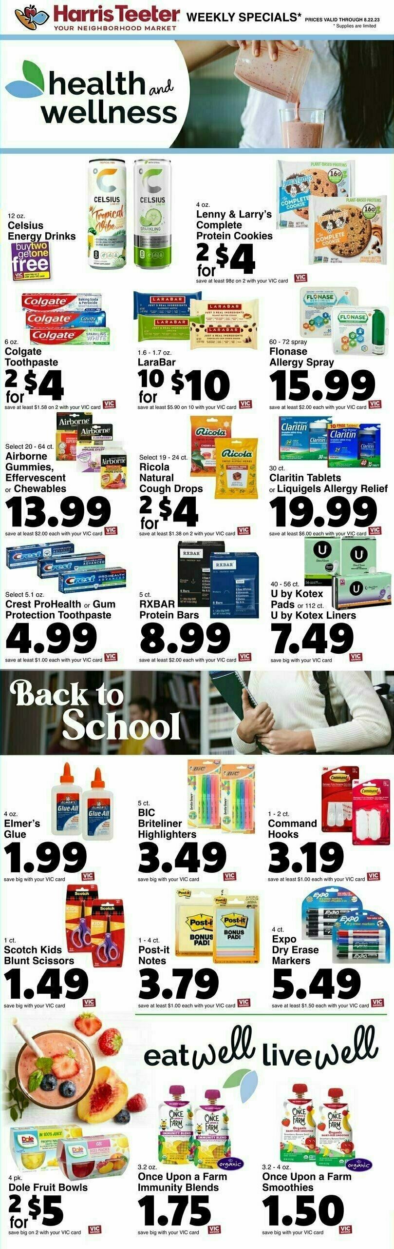 Harris Teeter Weekly Ad from August 16