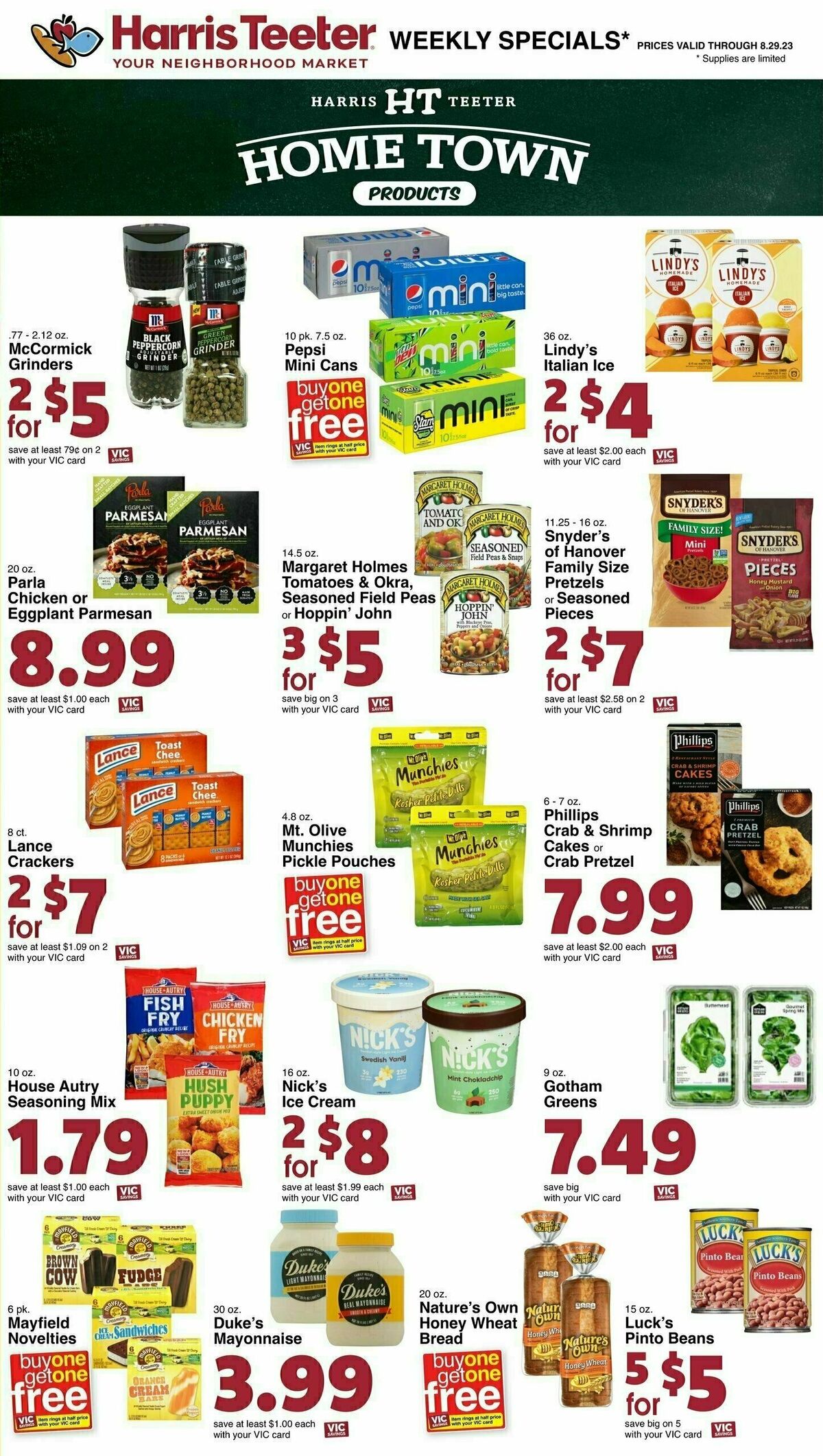 Harris Teeter Weekly Ad from August 23