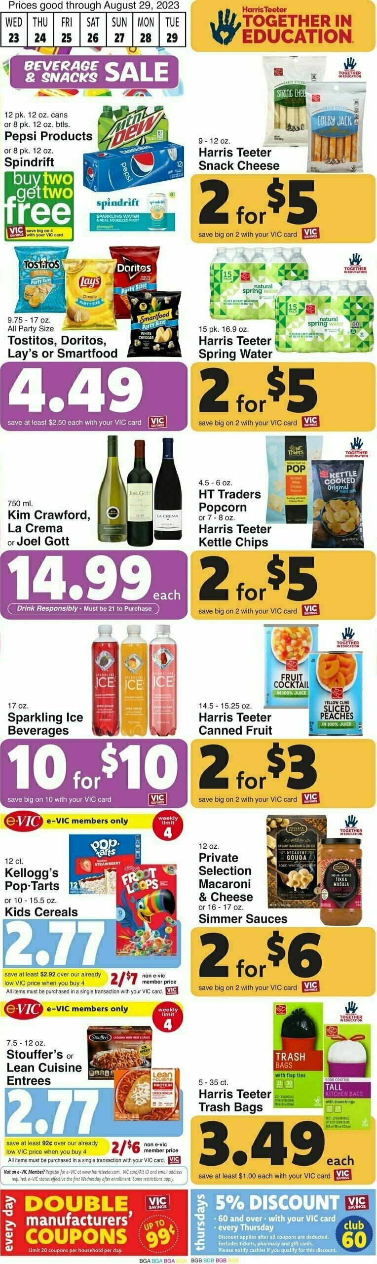 Harris Teeter Weekly Ad from August 23