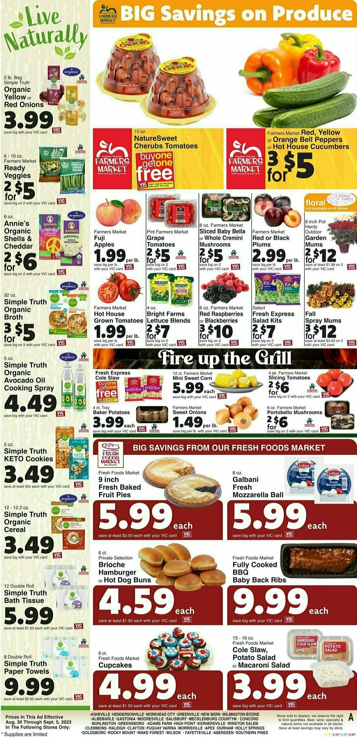 Harris Teeter Weekly Ad from August 30
