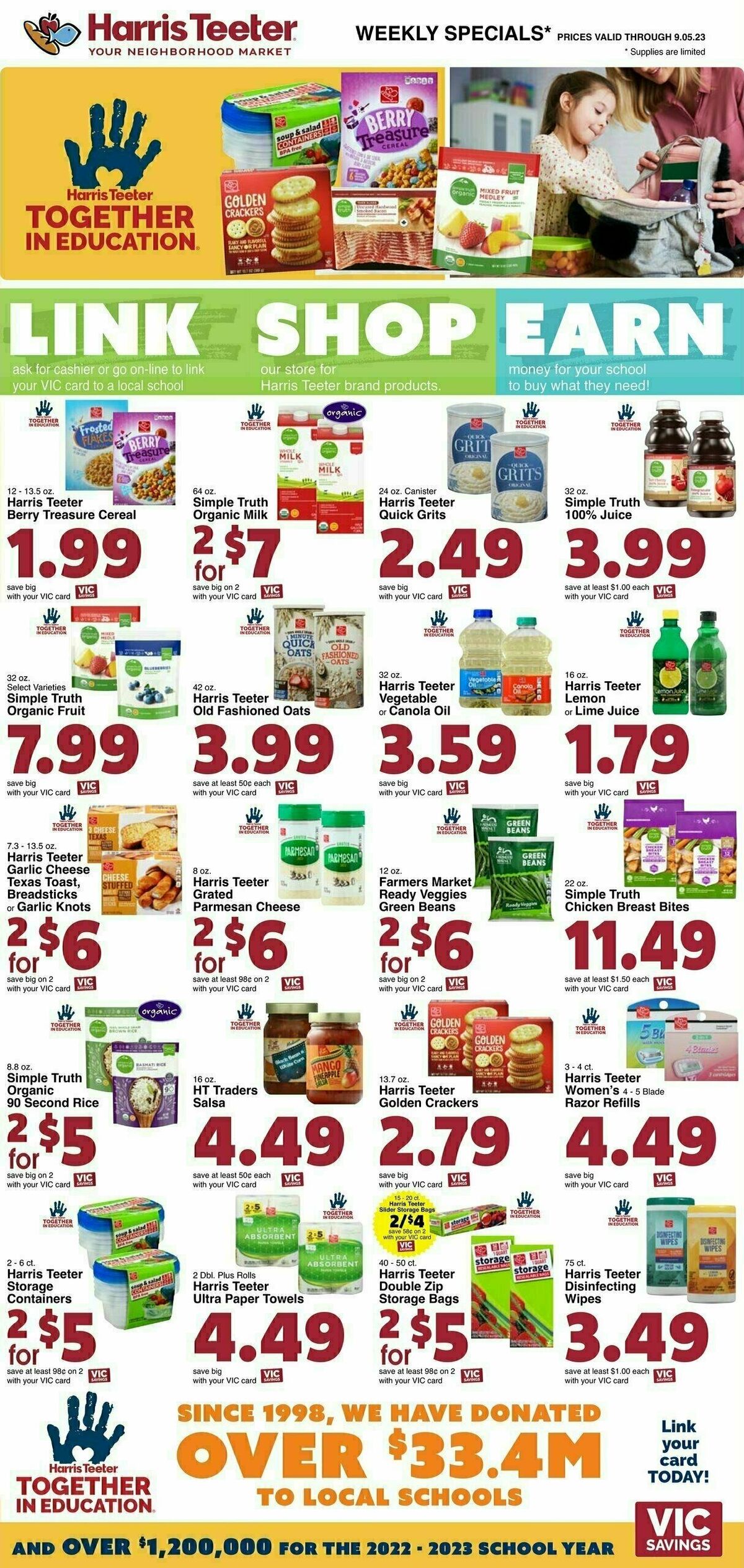 Harris Teeter Weekly Ad from August 30