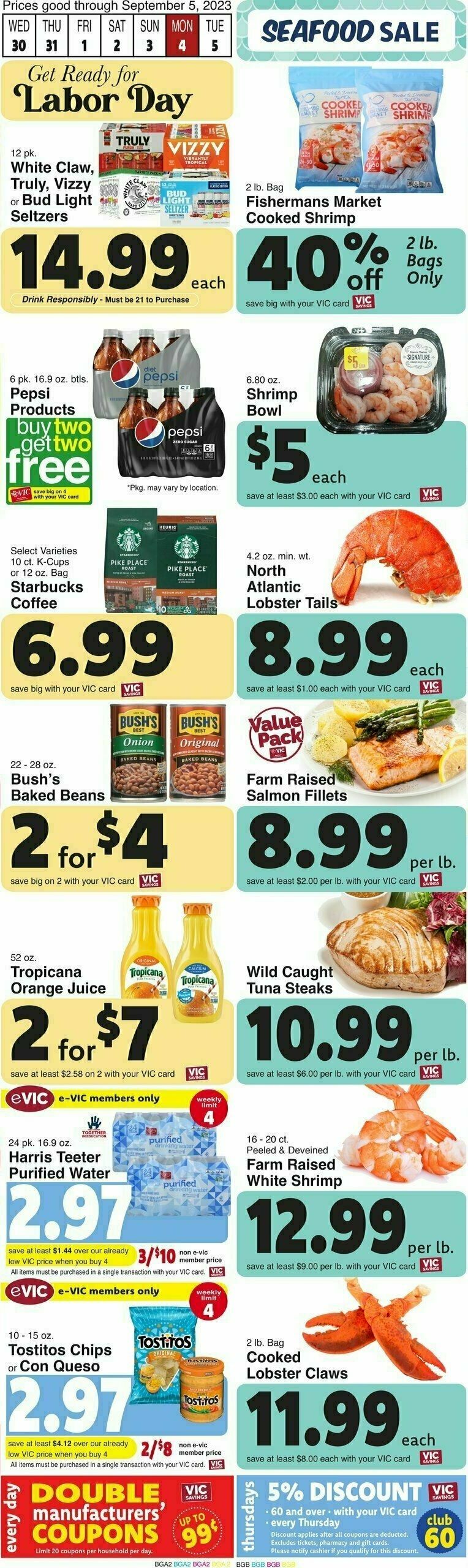 Harris Teeter Weekly Ad from August 30