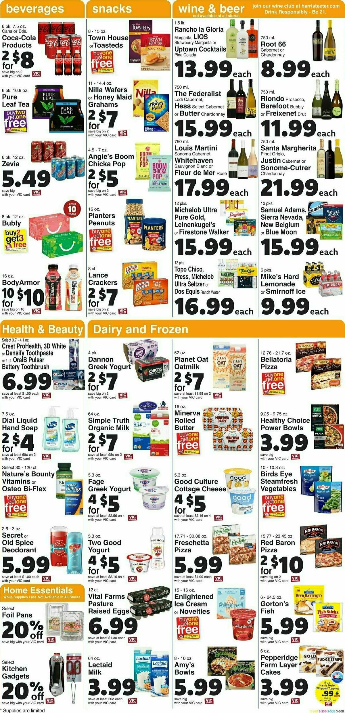 Harris Teeter Weekly Ad from August 30