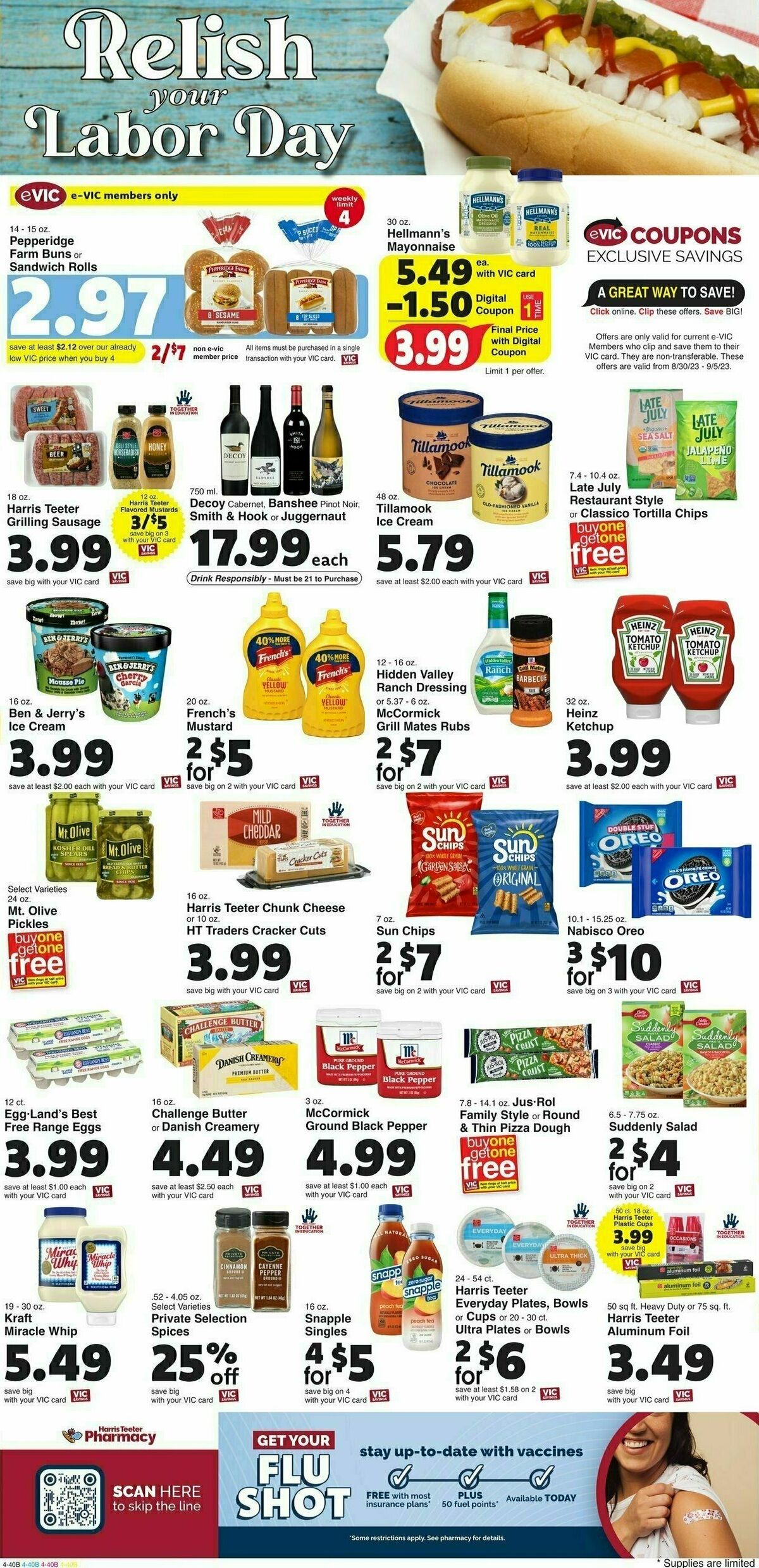Harris Teeter Weekly Ad from August 30