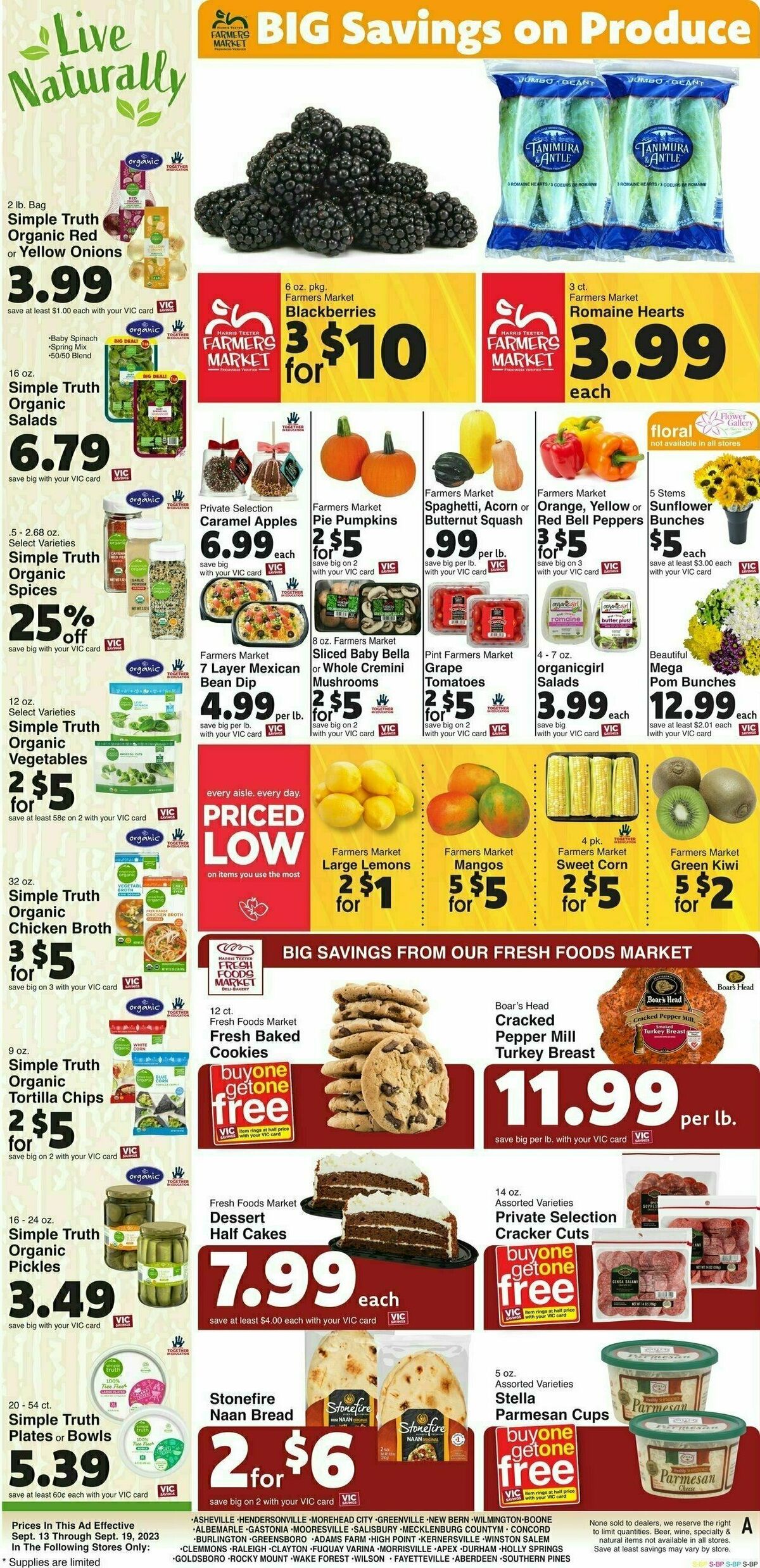 Harris Teeter Weekly Ad from September 13